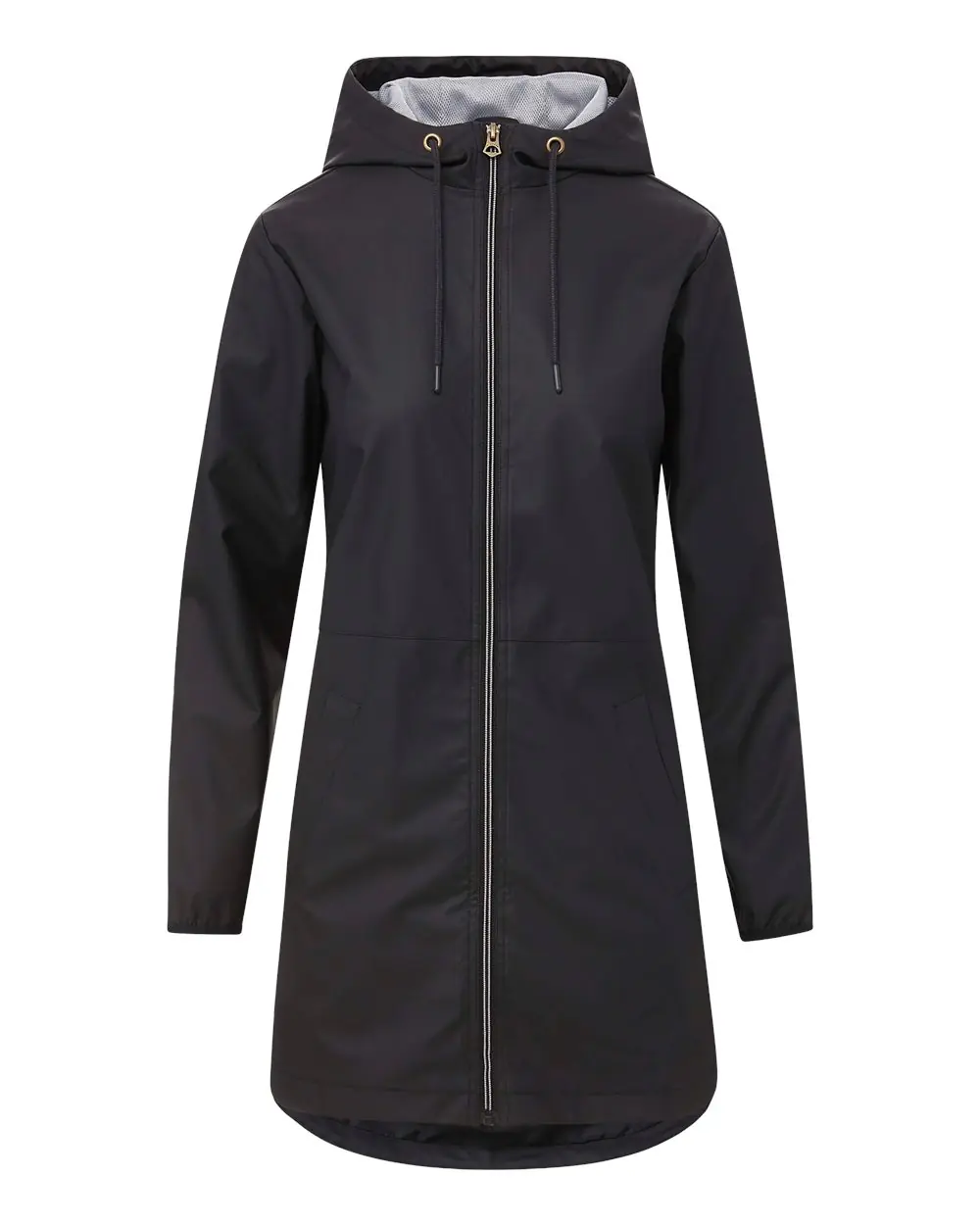 MV Sport Women's Vintage Hooded Rain Jacket in Black