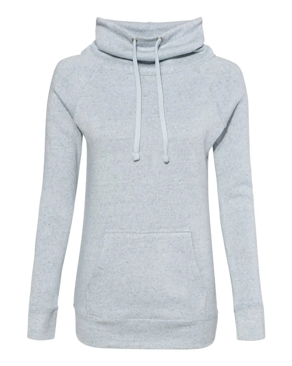 MV Sport Women’s Space-Dyed Cowl Neck Sweatshirt in Light Blue