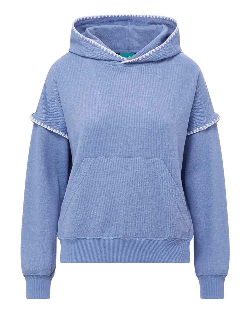 MV Sport Women's Mood & Vibe™ Teegan Crafty Hooded Sweatshirt in Blue Iris