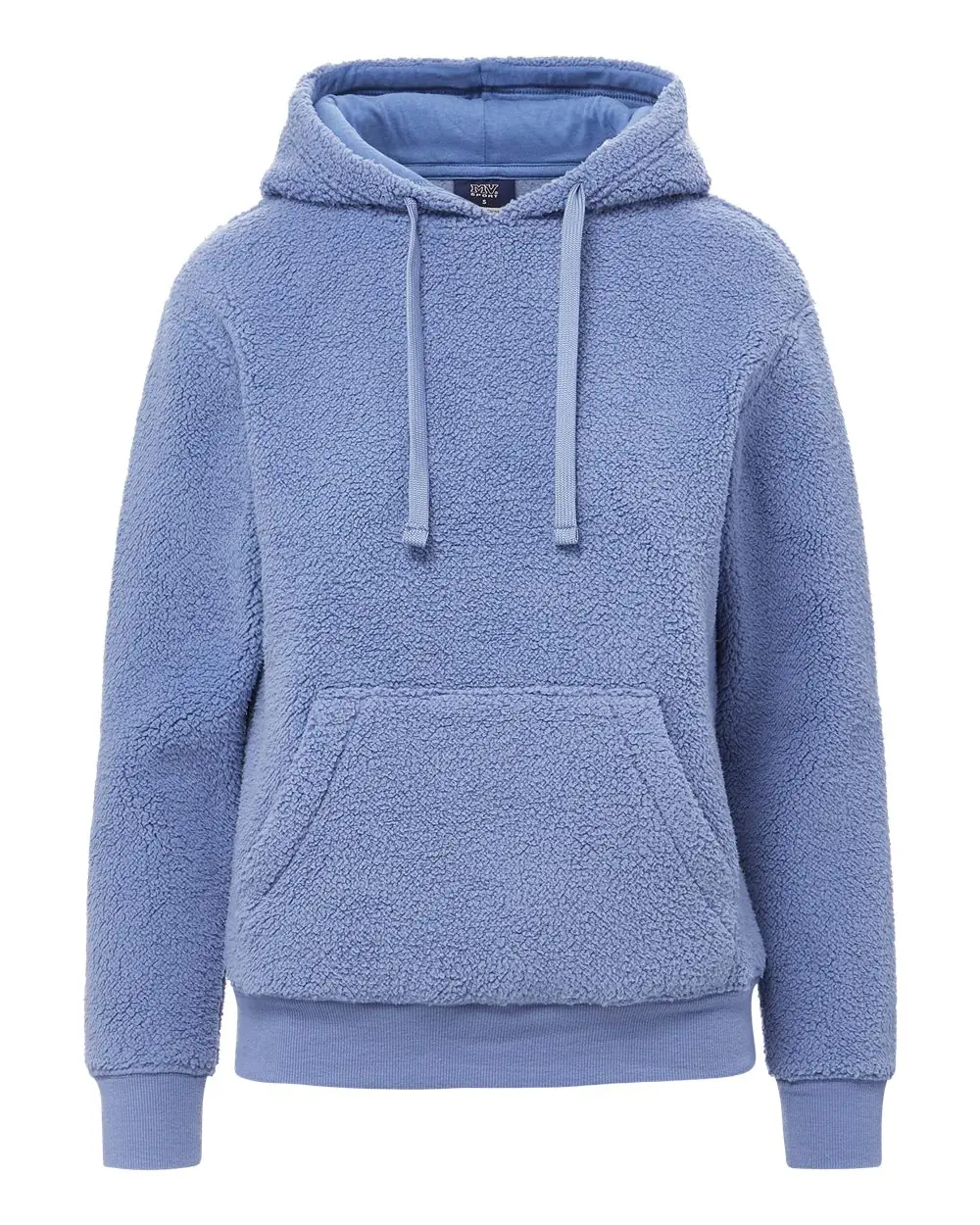 MV Sport Women's Starla Sherpa Hooded Pullover in Blue Iris