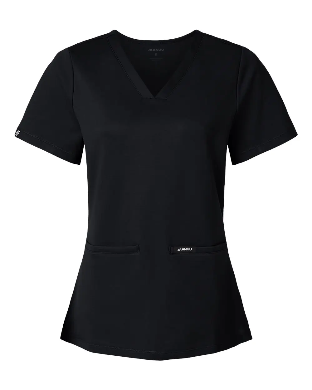 Jaanuu Women's Cesi UltraSOFT­™ Scrub V-Neck Top in Black