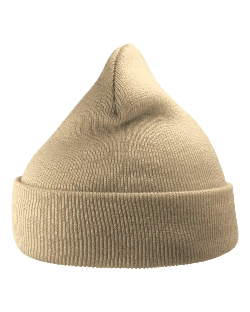 Atlantis Headwear Sustainable 12" Knit Beanie in Beige