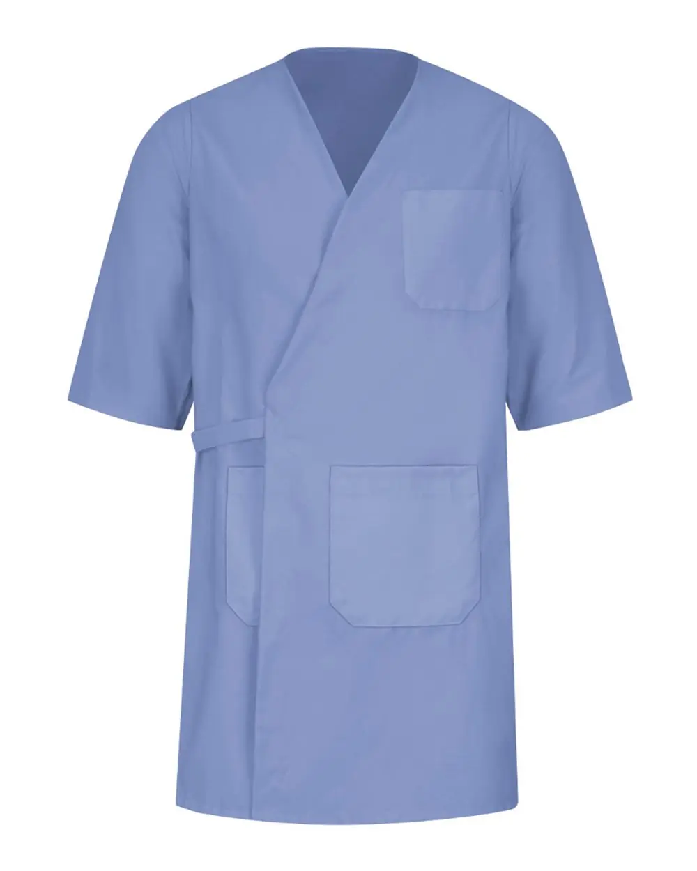 Red Kap Men's Collarless Butcher Wrap in Light Blue