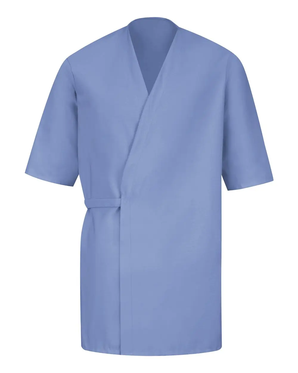 Red Kap Men's Collarless Poplin Butcher Wrap in Light Blue
