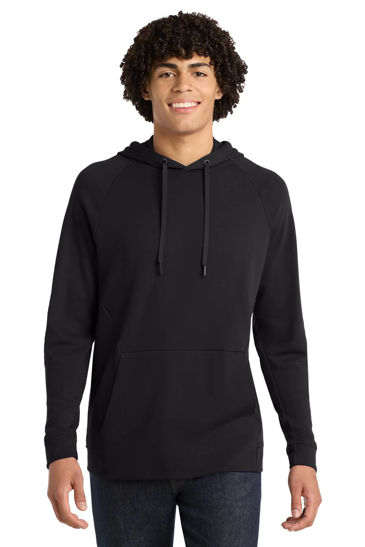 Sport-Tek Lightweight French Terry Pullover Hoodie. in Black