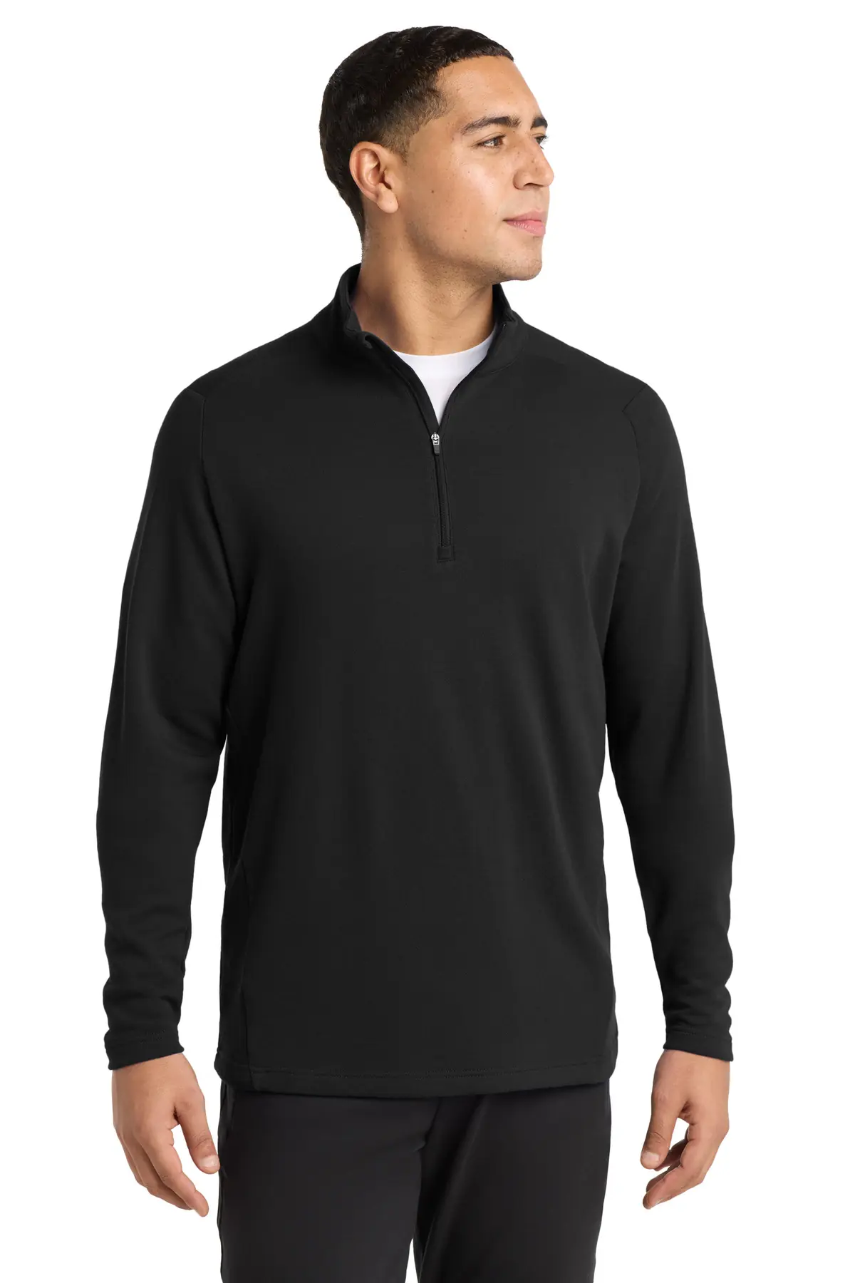 Sport-Tek Lightweight French Terry 1/4-Zip Pullover. in Black