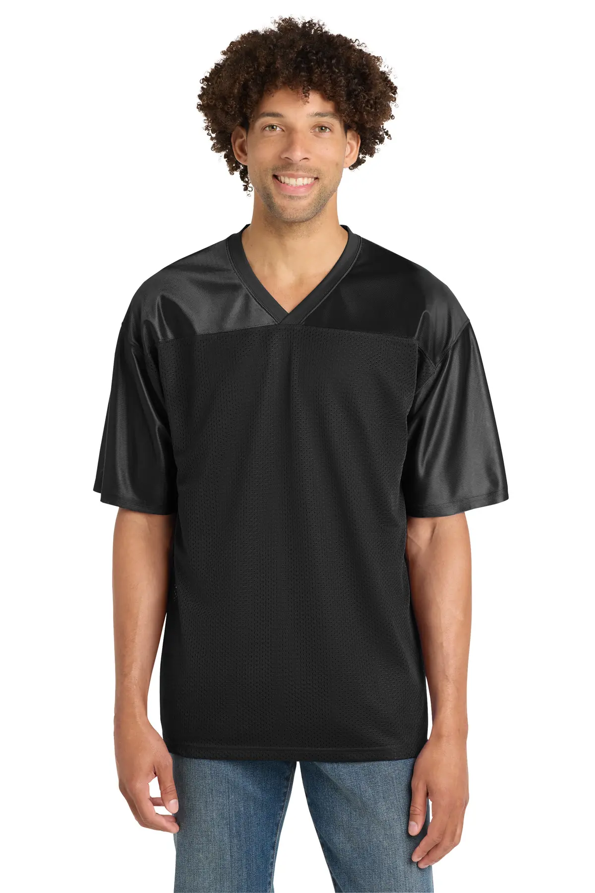 Sport-Tek PosiCharge Replica Jersey. in Black