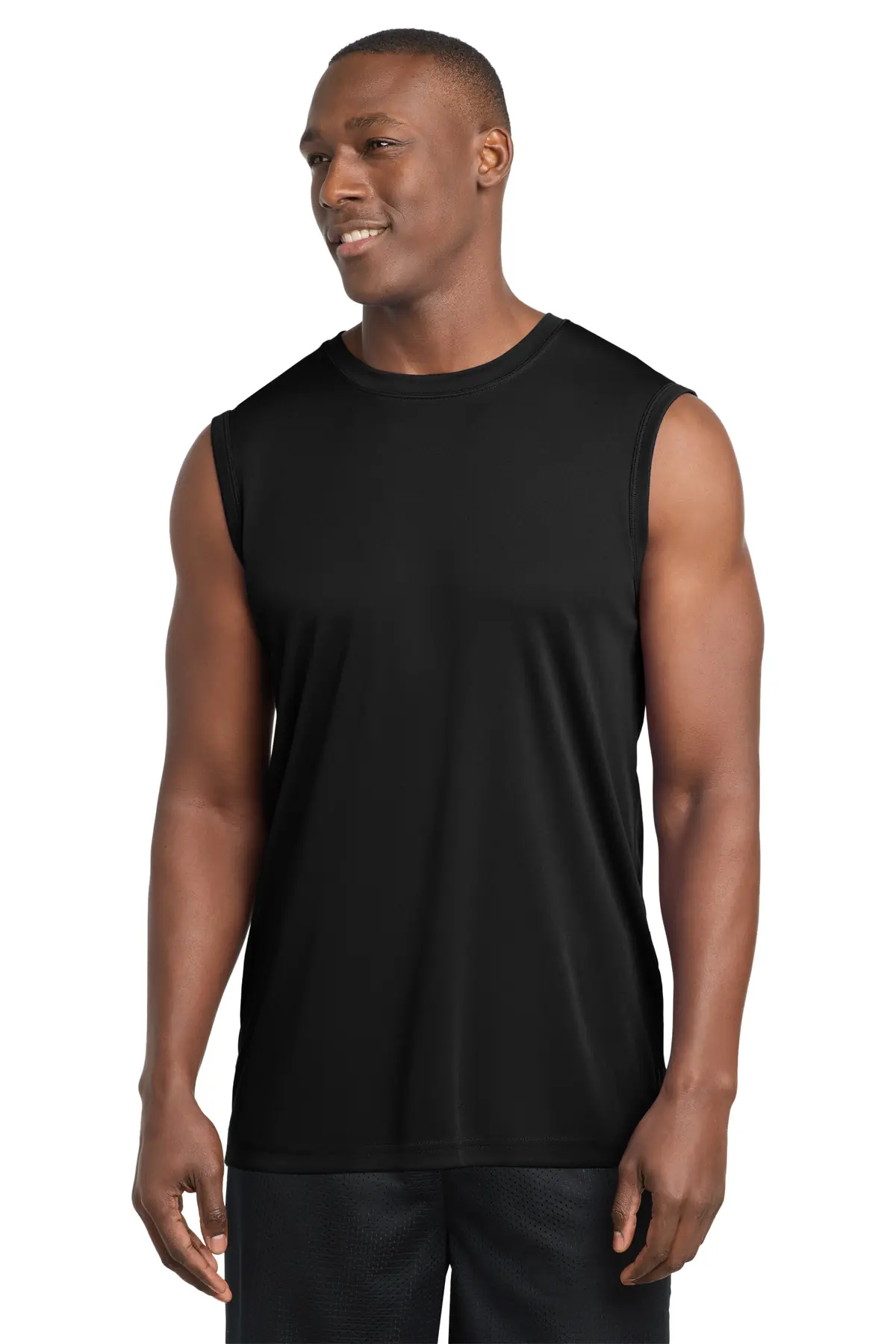 Sport-Tek Sleeveless PosiCharge Competitor Tee. in Black