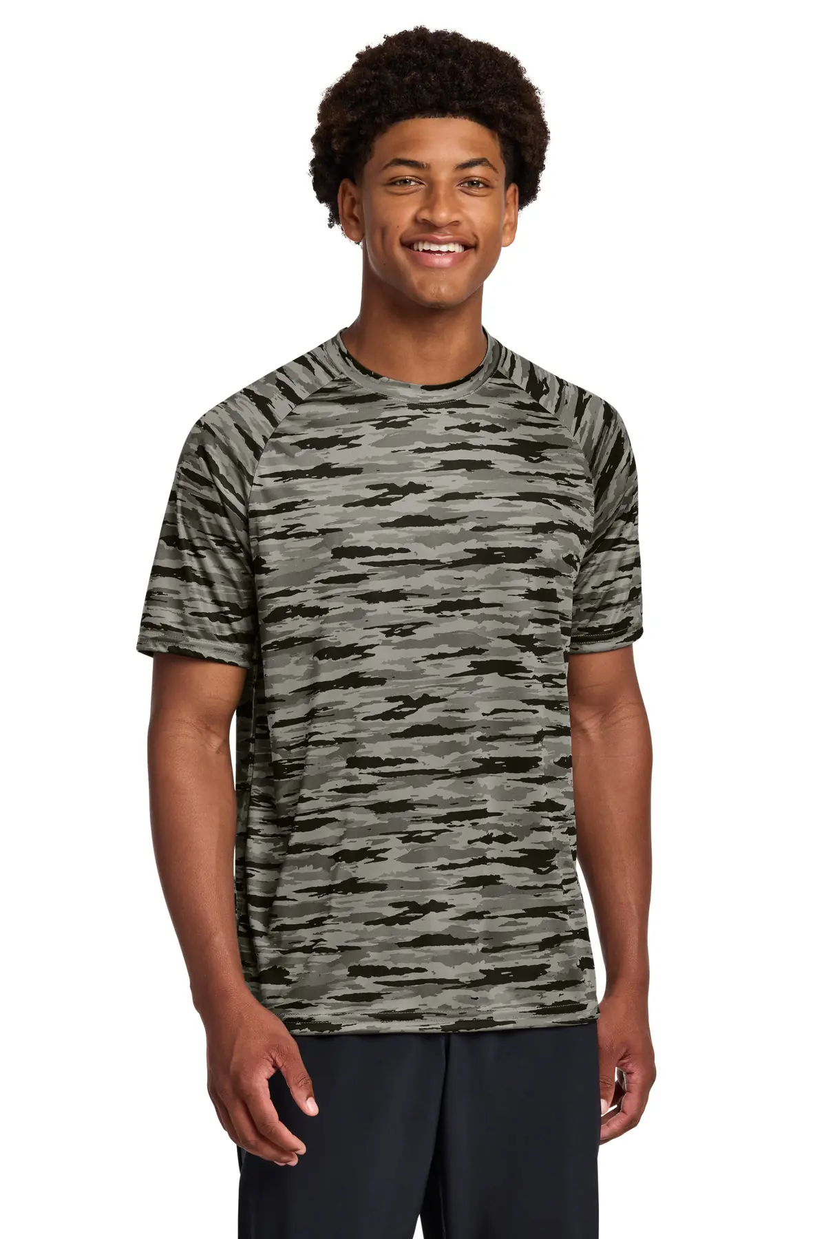Sport-Tek Drift Camo Tee in Black