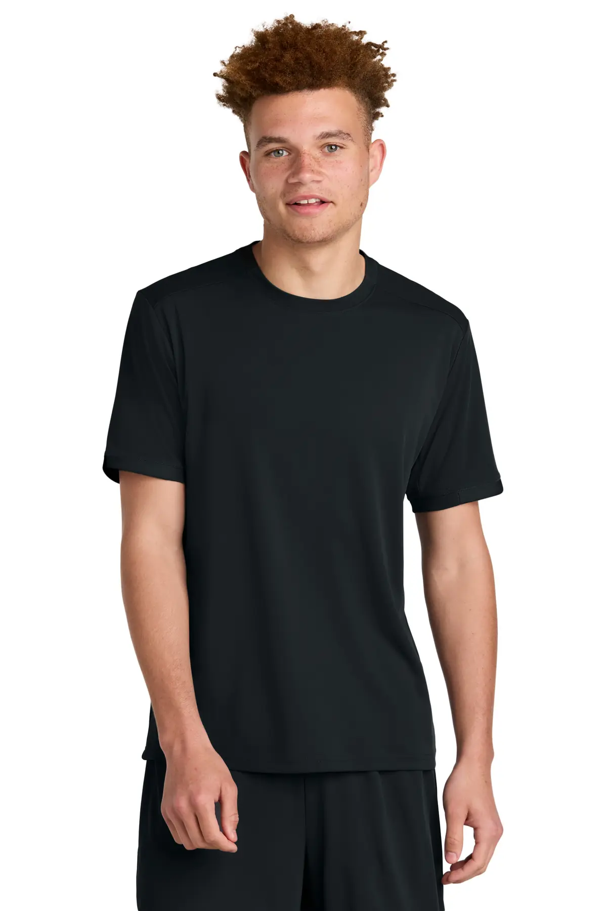 Sport-Tek Club Short Sleeve Crew in Black/ Black