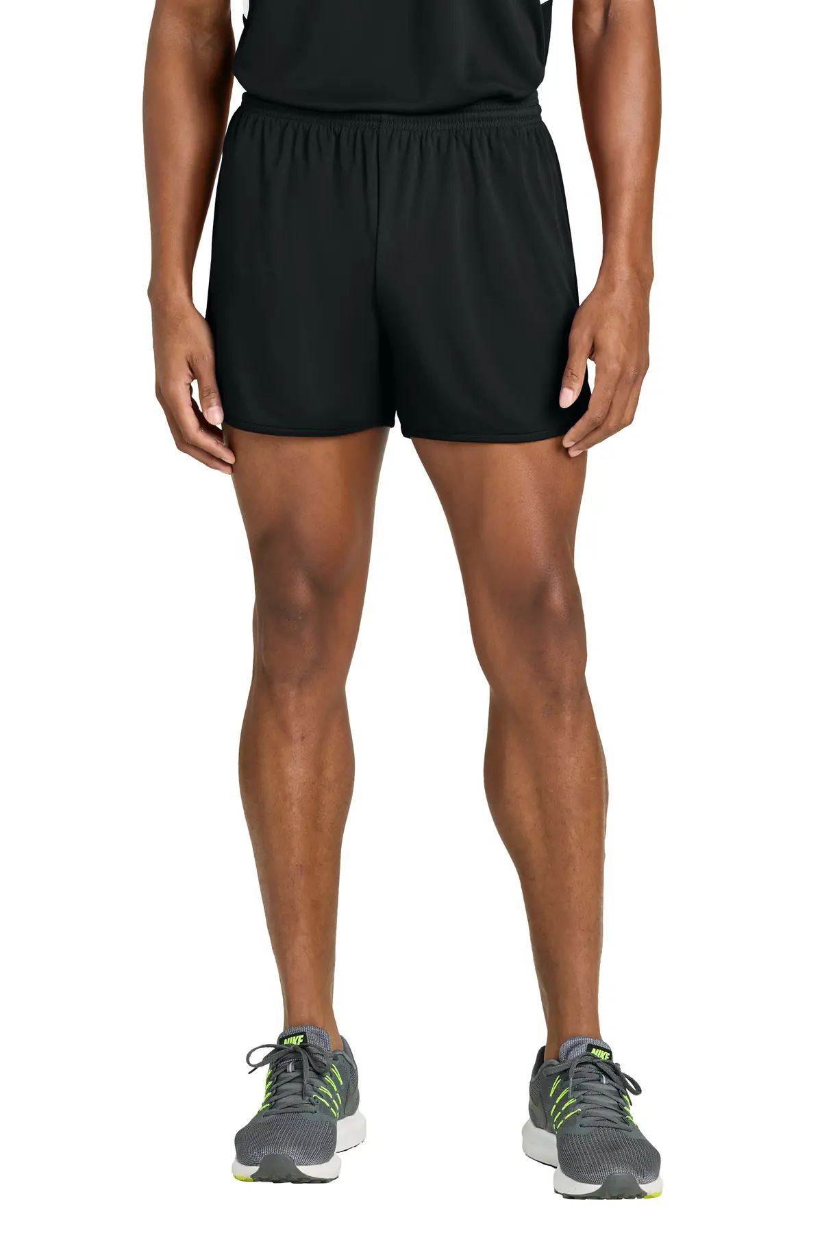 Sport-Tek Club 4 Track Short in Black