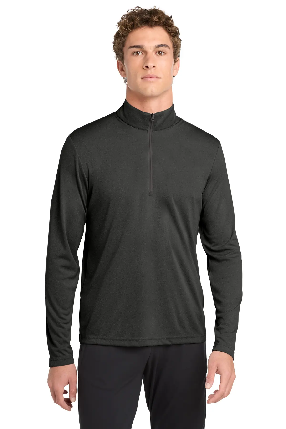 Sport-Tek Endeavor 1/2-Zip Pullover. in Black Heather
