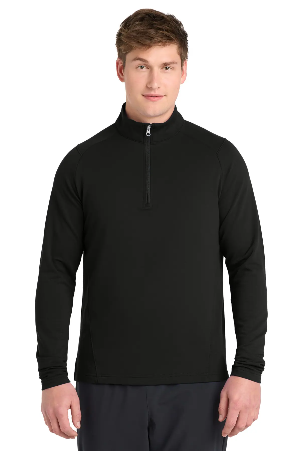 Sport-Tek Sport-Wick Flex Fleece 1/4-Zip. in Black