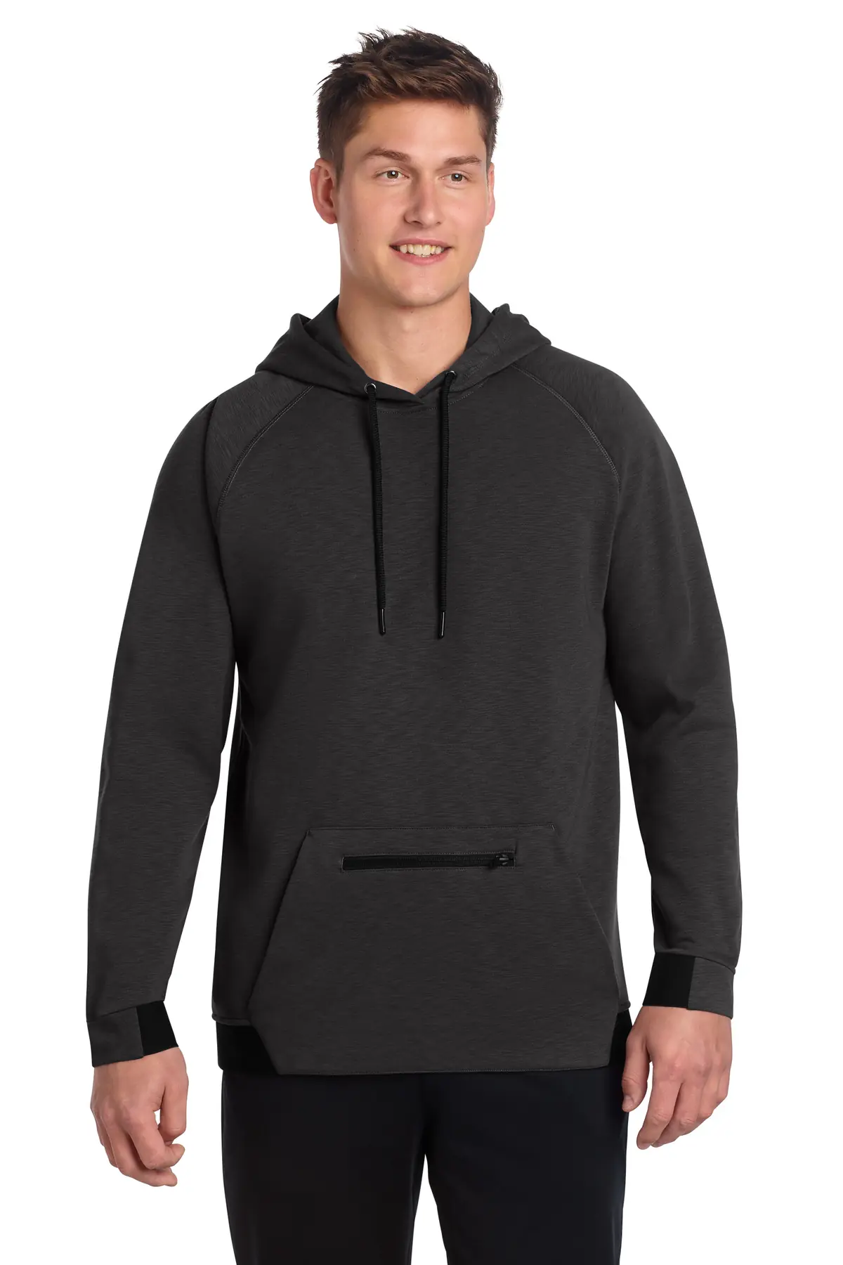 Sport-Tek PosiCharge Strive Hooded Pullover in Black