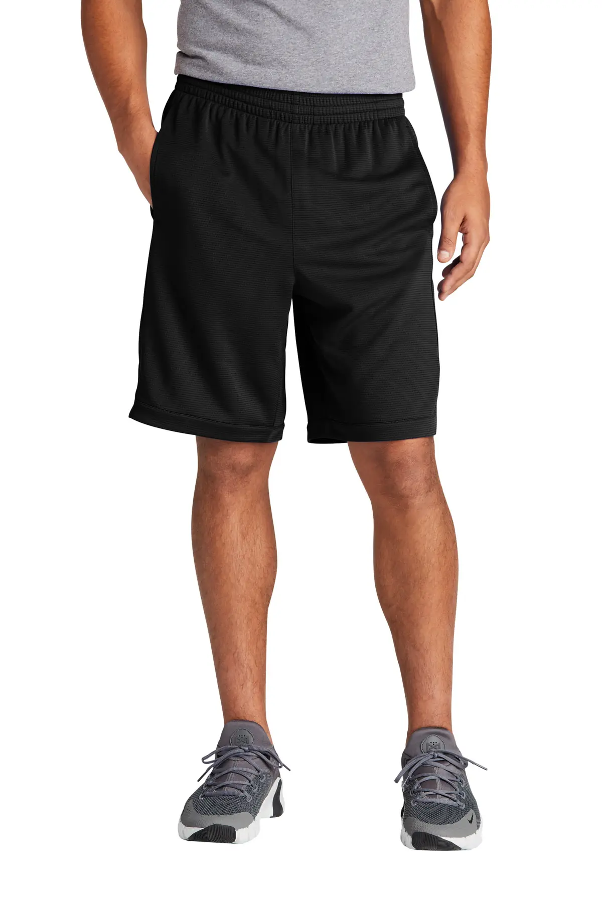 Sport-Tek PosiCharge Position Short with Pockets in Black
