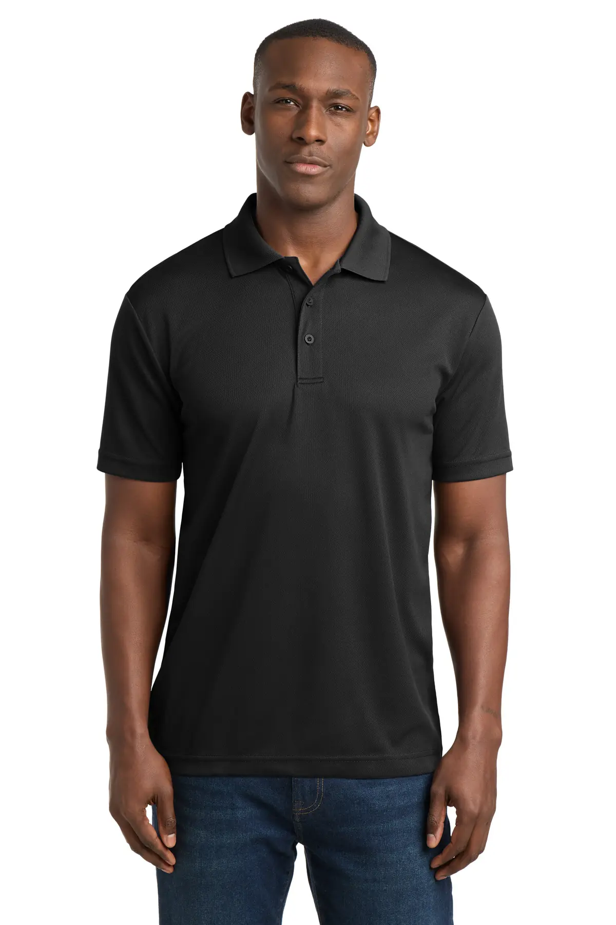 Sport-Tek PosiCharge RacerMesh Polo. in Black