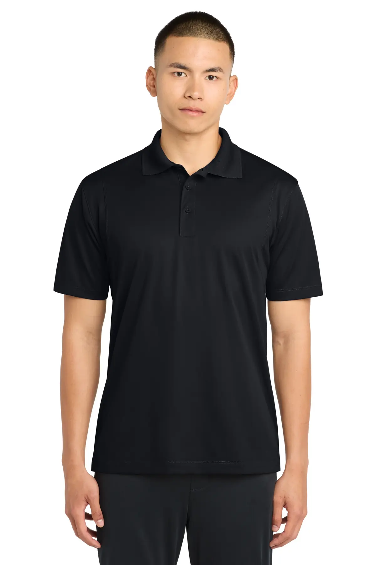 Sport-Tek Micropique Sport-Wick Polo. in Black