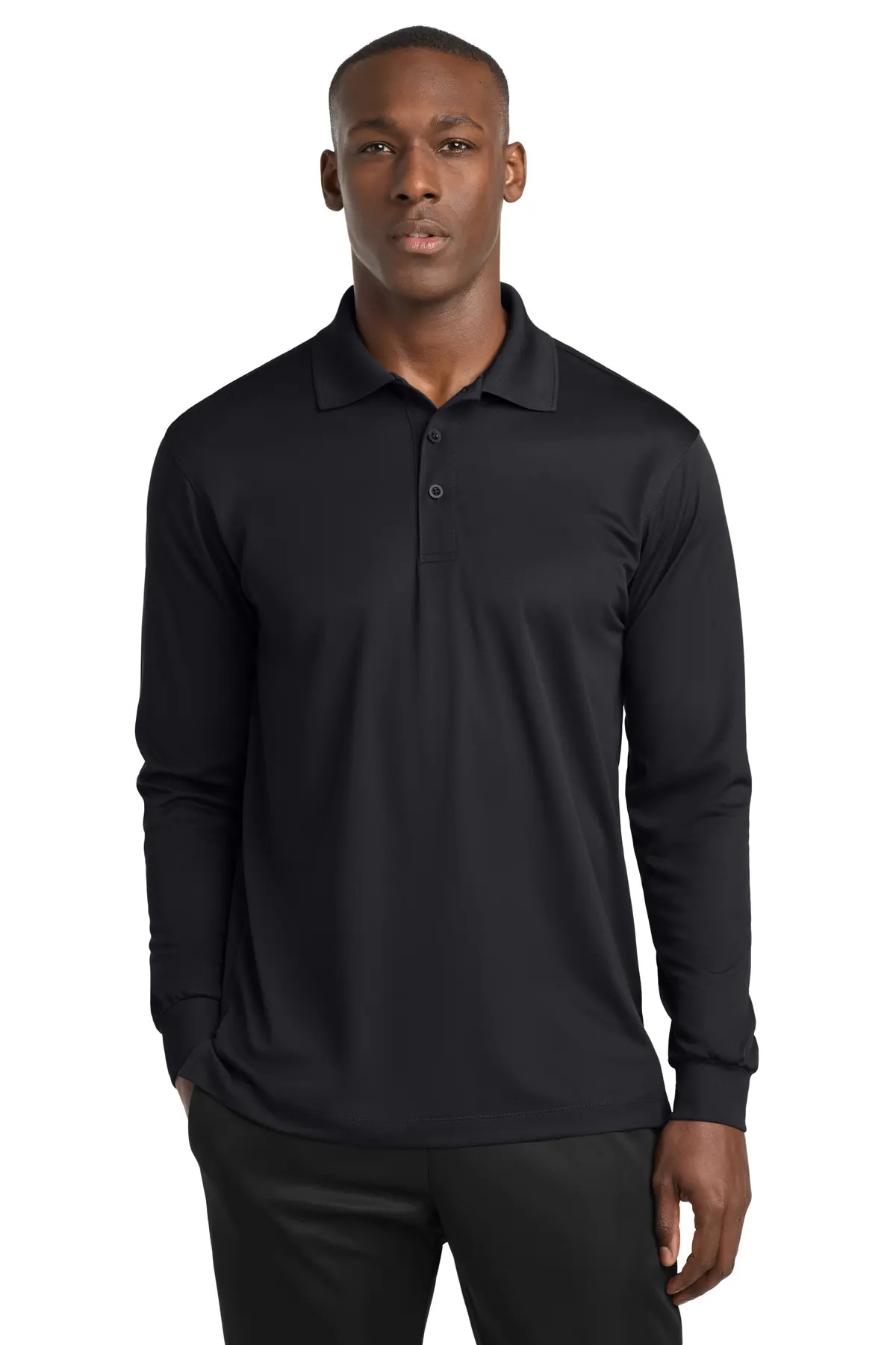 Sport-Tek Long Sleeve Micropique Sport-Wick Polo.