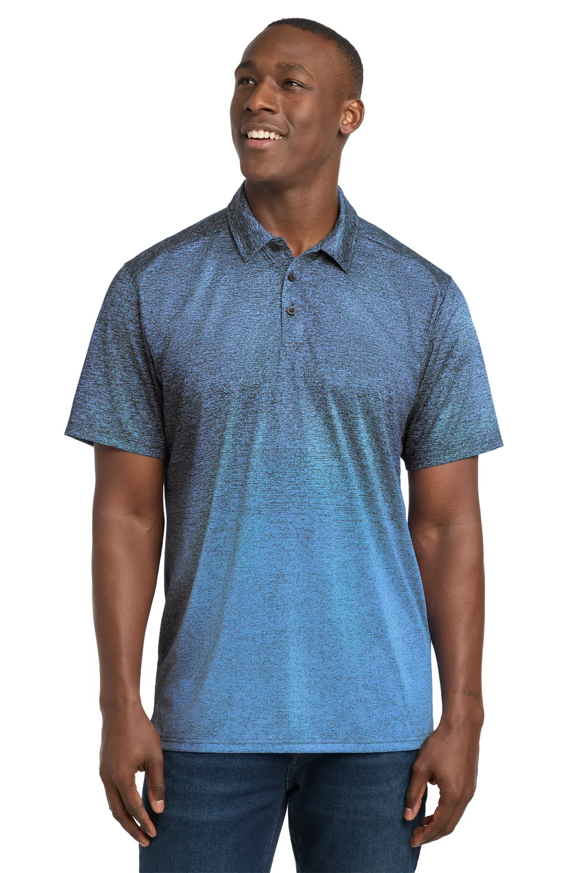 Sport-Tek Ombre Heather Polo.