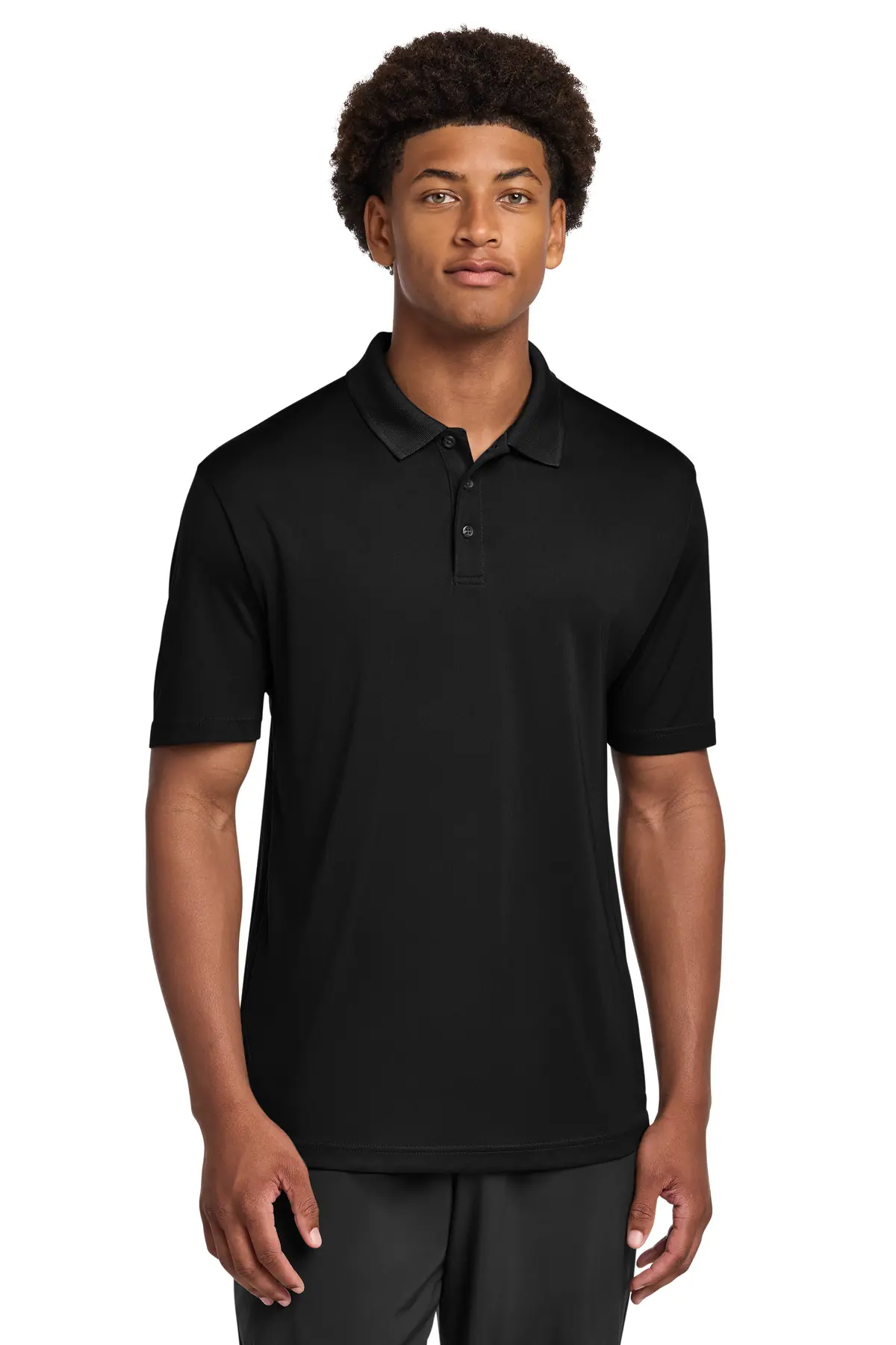 Sport-Tek PosiCharge Re-Compete Polo in Black