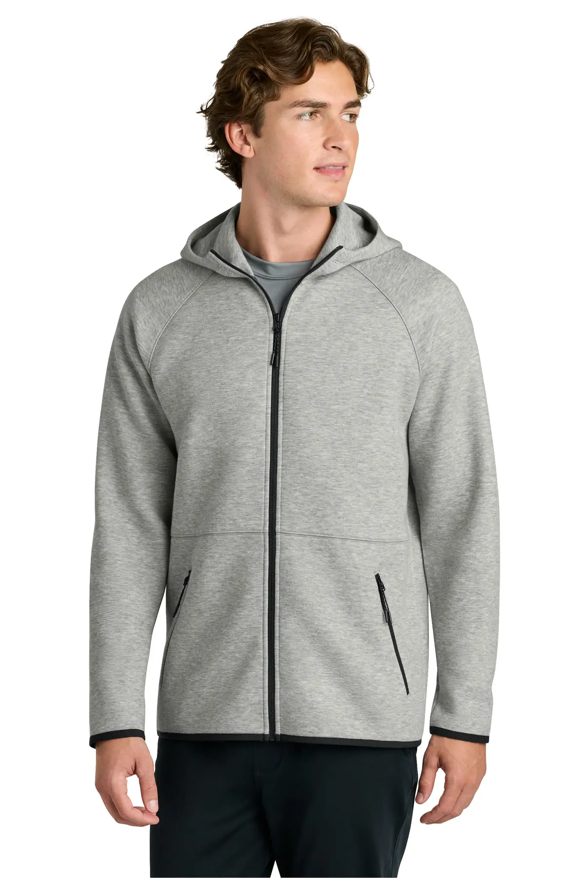 Sport-Tek Phenom Full-Zip Hoodie in Athletic Heather