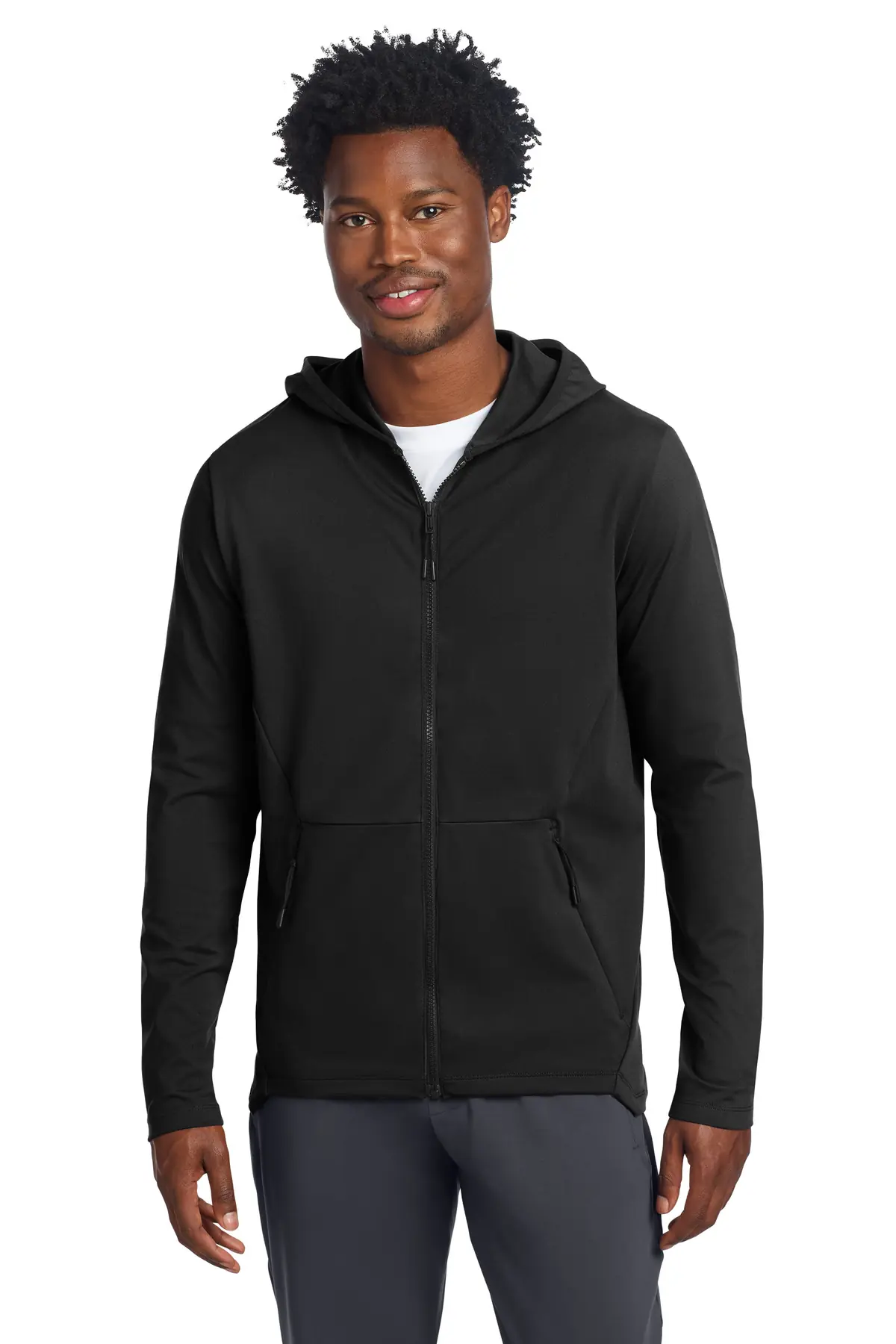 Sport-Tek Circuit Hooded Full-Zip in Deep Black
