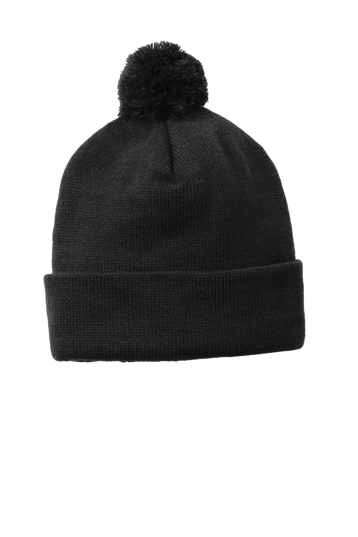 Sport-Tek Solid Pom Pom Beanie.