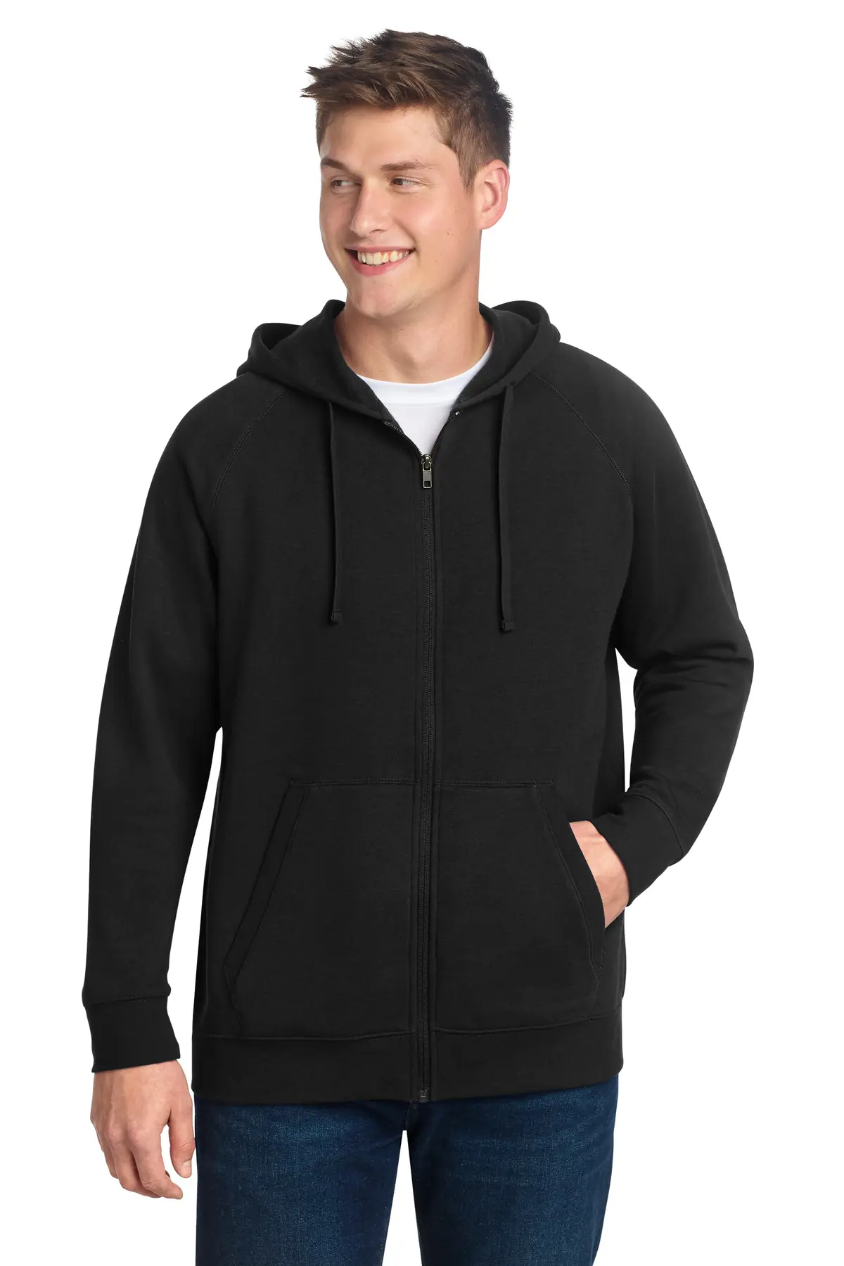Sport-Tek Drive Fleece Hooded Full-Zip in Black