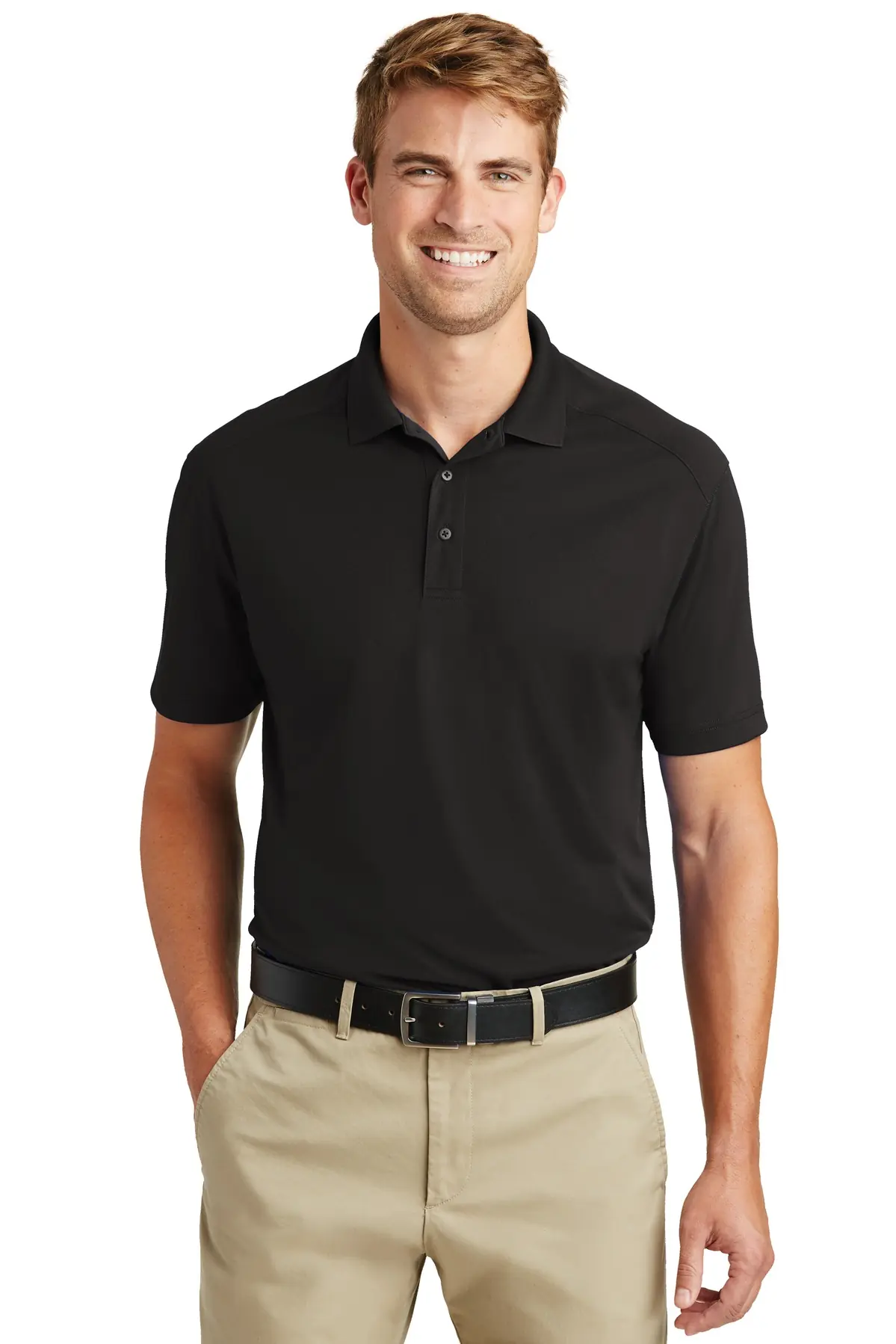 CornerStone Tall Select Lightweight Snag-Proof Polo in Black
