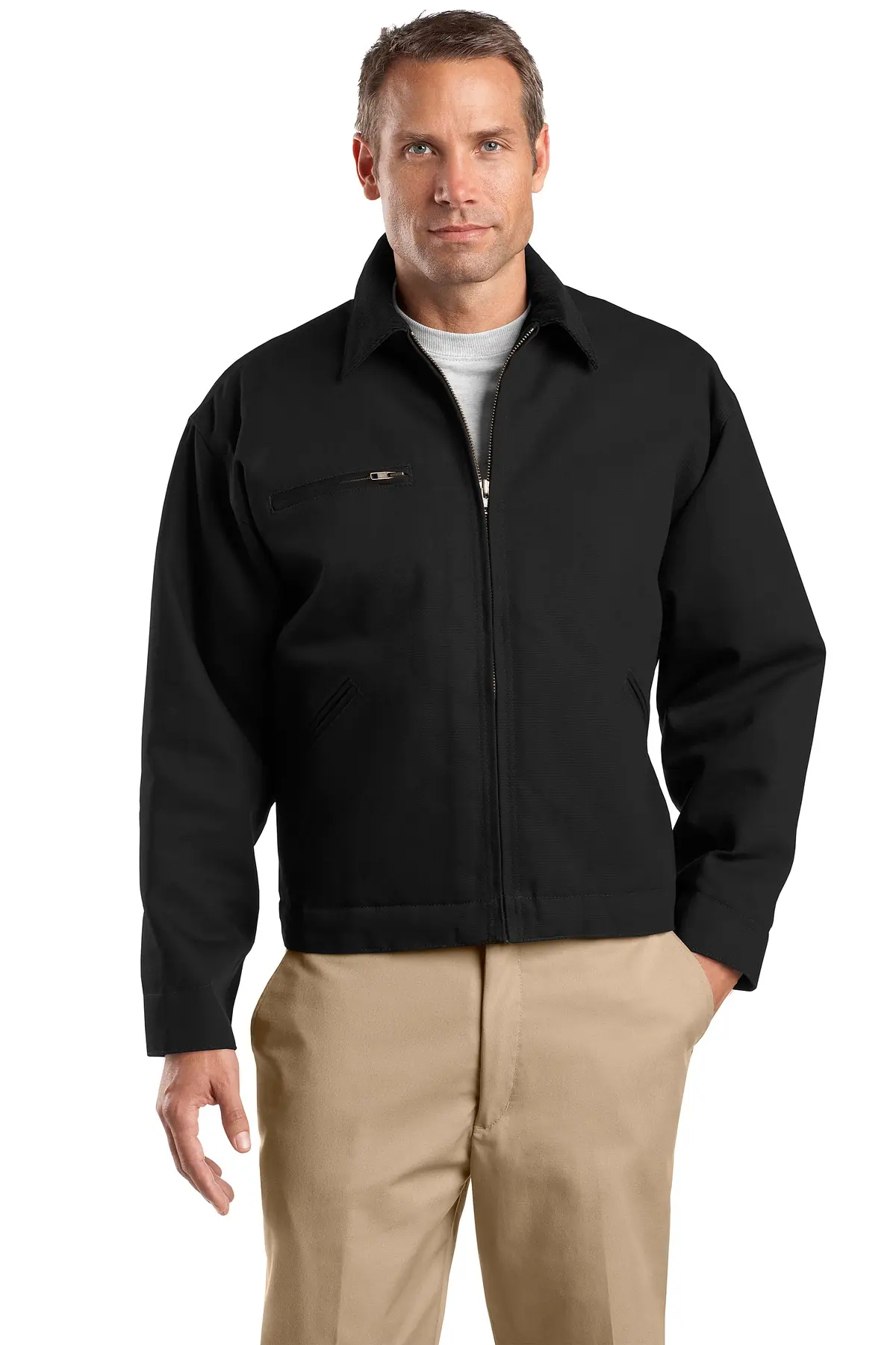 CornerStone Tall Duck Cloth Work Jacket. in Black