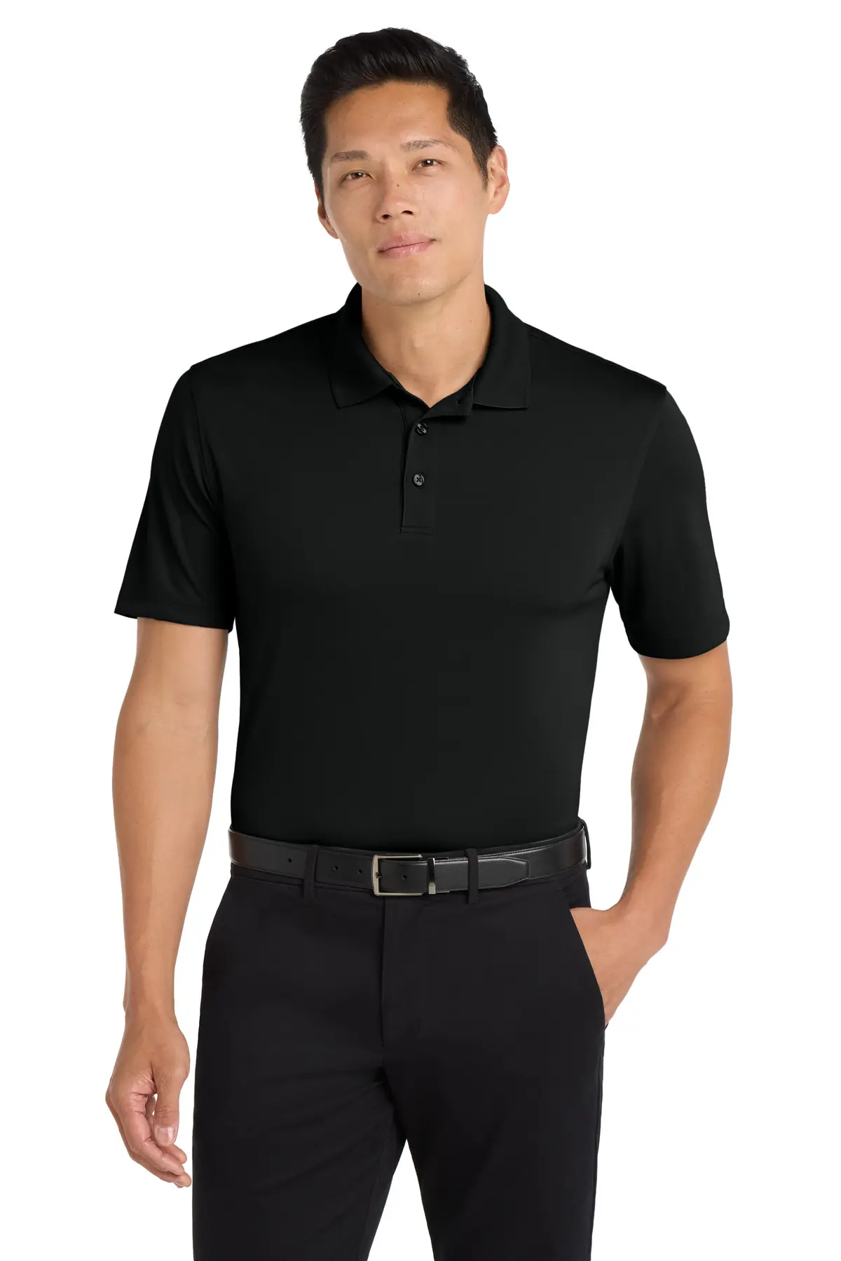 Port Authority Tall Dry Zone UV Micro-Mesh Polo in Deep Black