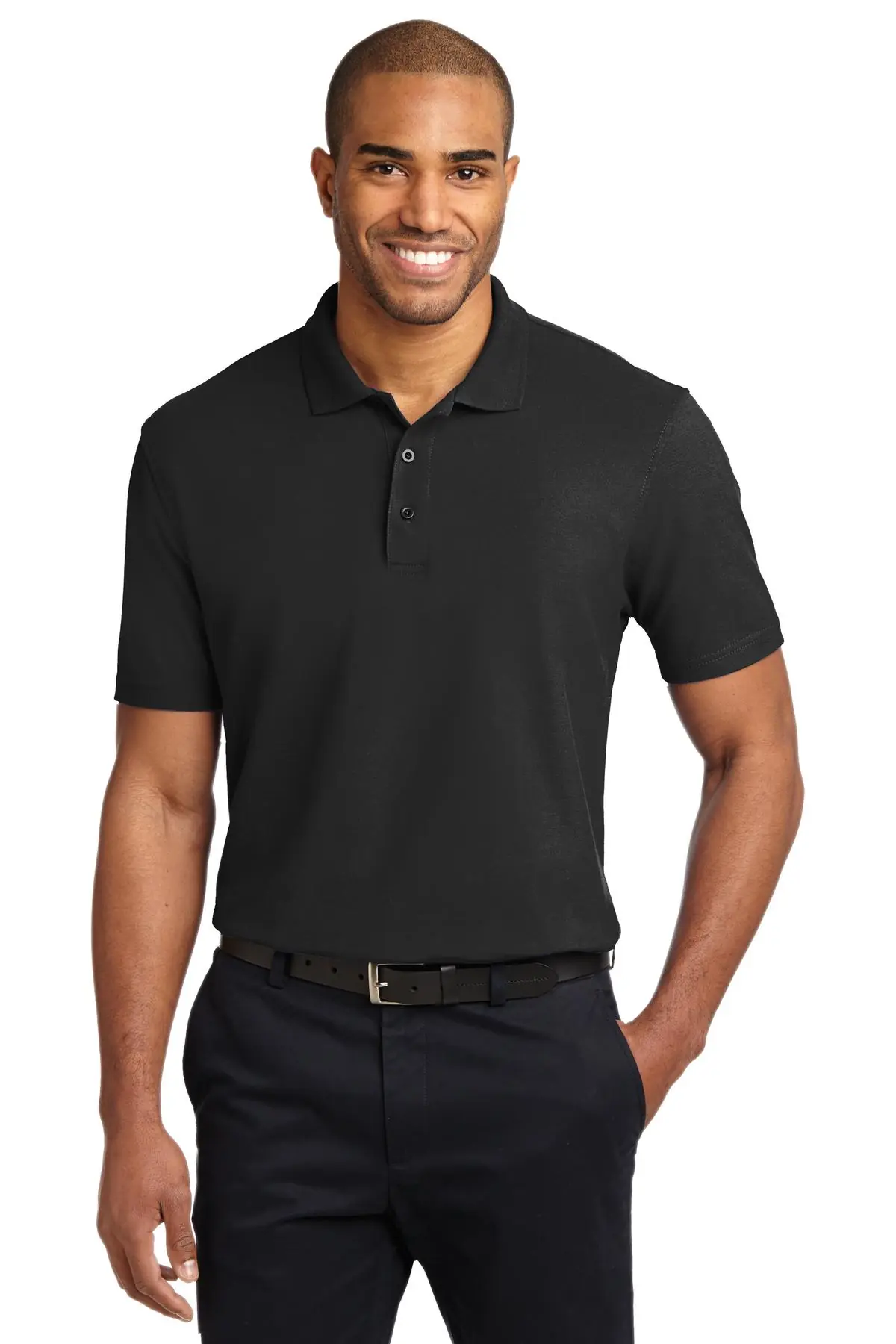 Port Authority Tall Stain-Release Polo. in Black