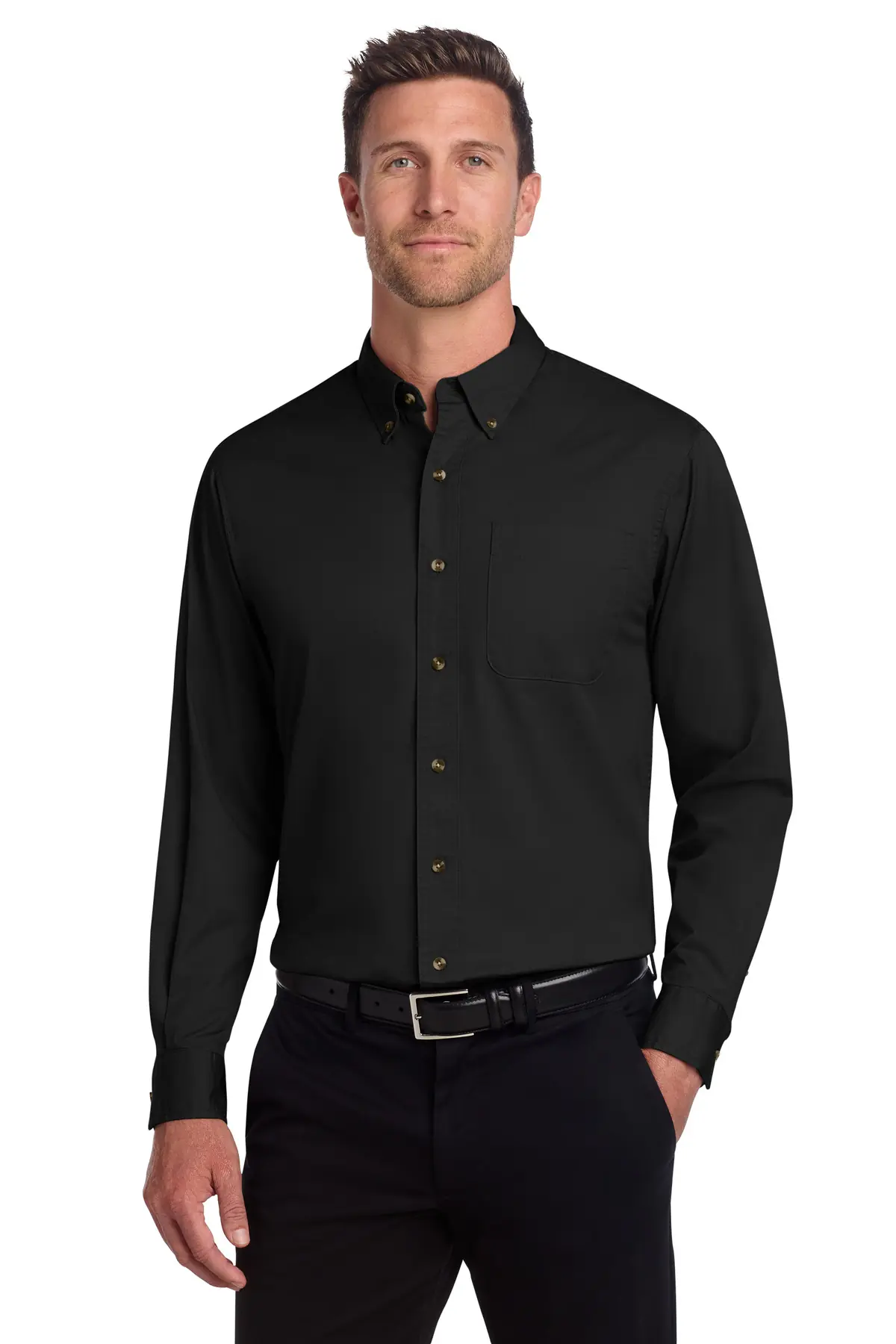 Port Authority Tall Long Sleeve Twill Shirt.