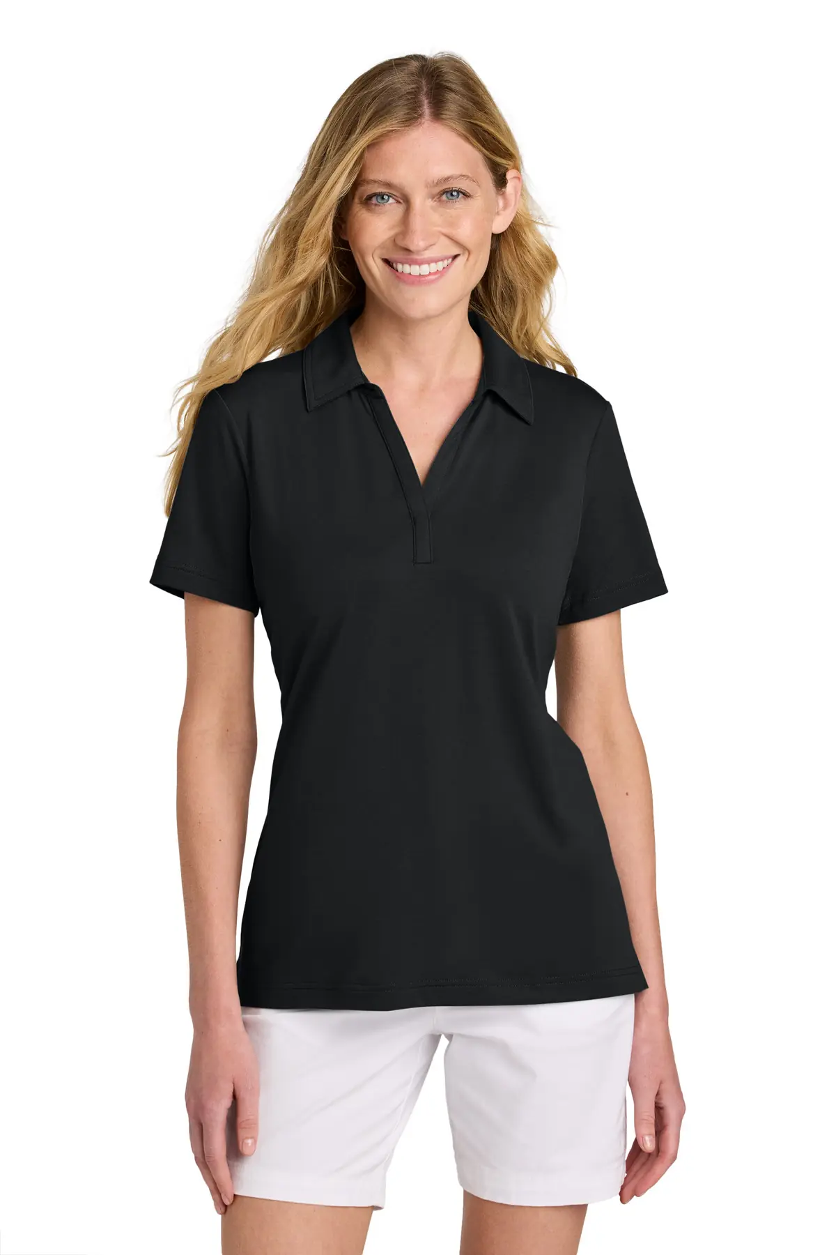 TravisMathew Women's Glenview Solid Polo in Black