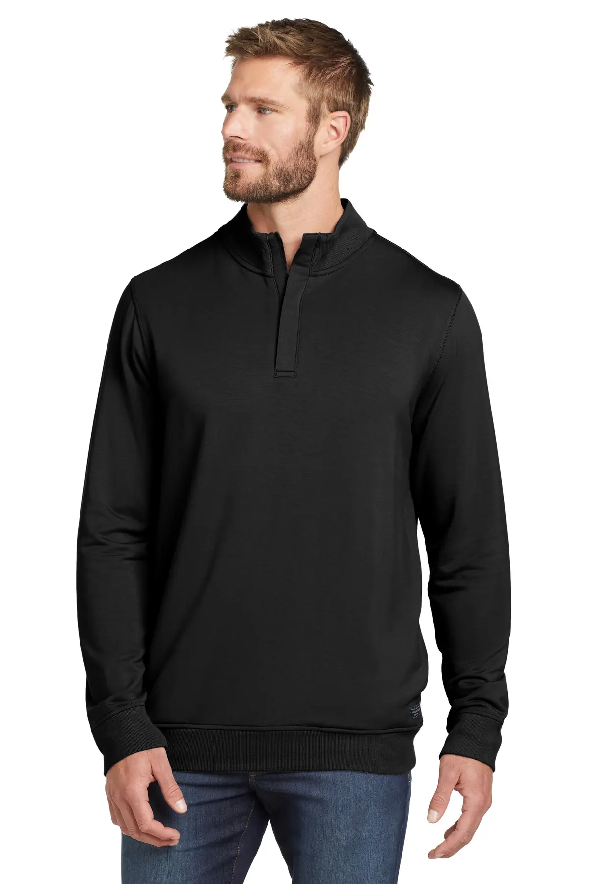 TravisMathew Newport 1/4-Zip Fleece. in Black