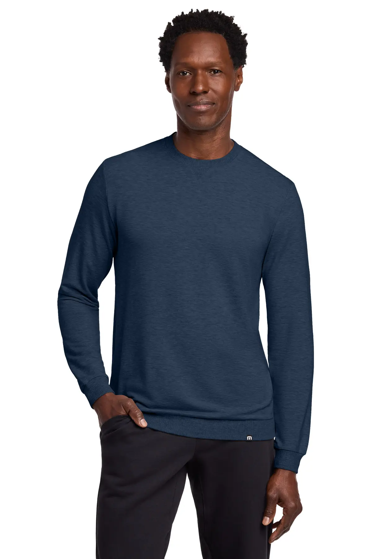 TravisMathew Long Weekend Crew in Blue Nights Heather