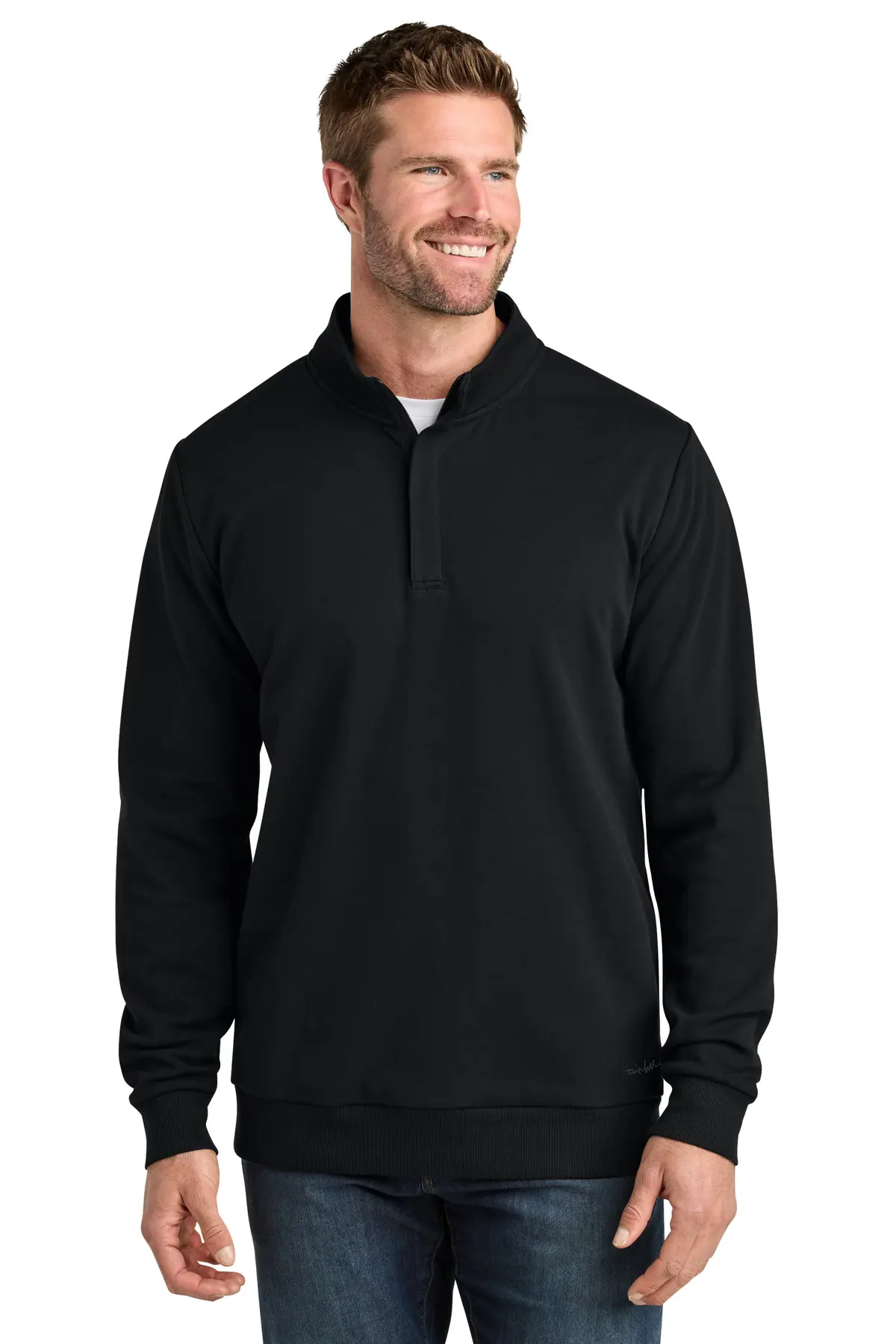 TravisMathew Ocean Villa 1/4-Zip in Black