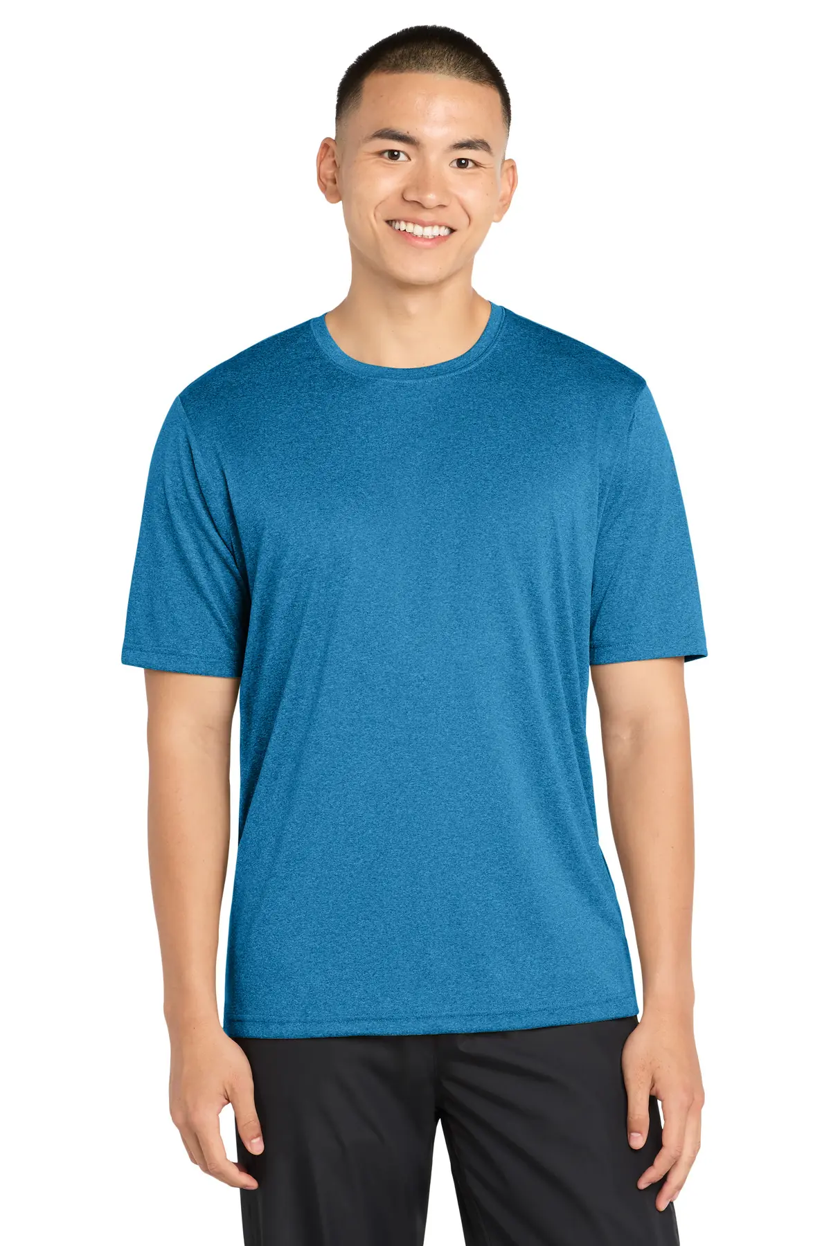 Sport-Tek Tall Heather Contender Tee. in Blue Wake Heather