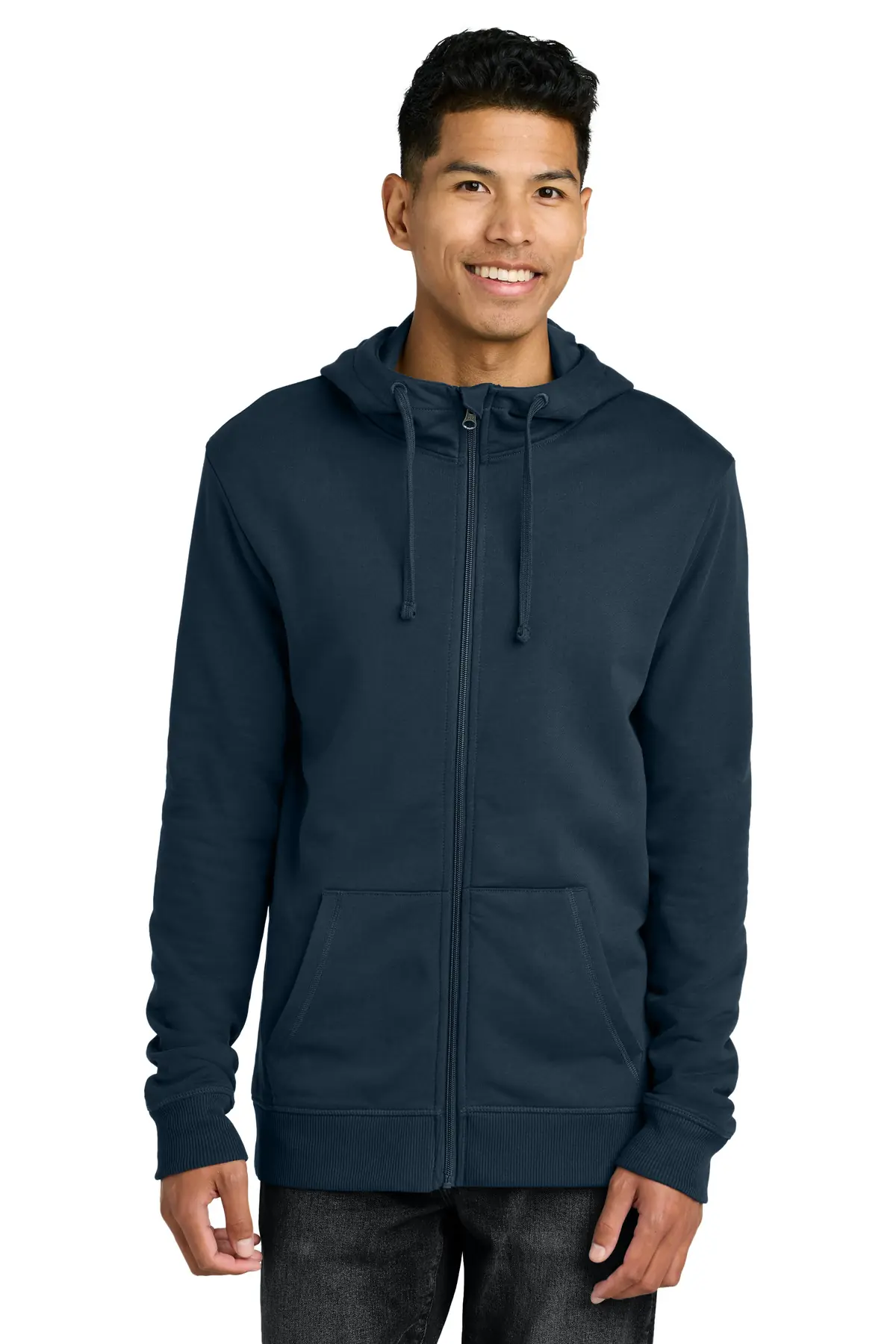 tentree LIMITED EDITION tentree Organic Cotton Fleece Full-Zip Hoodie in Dress Blue