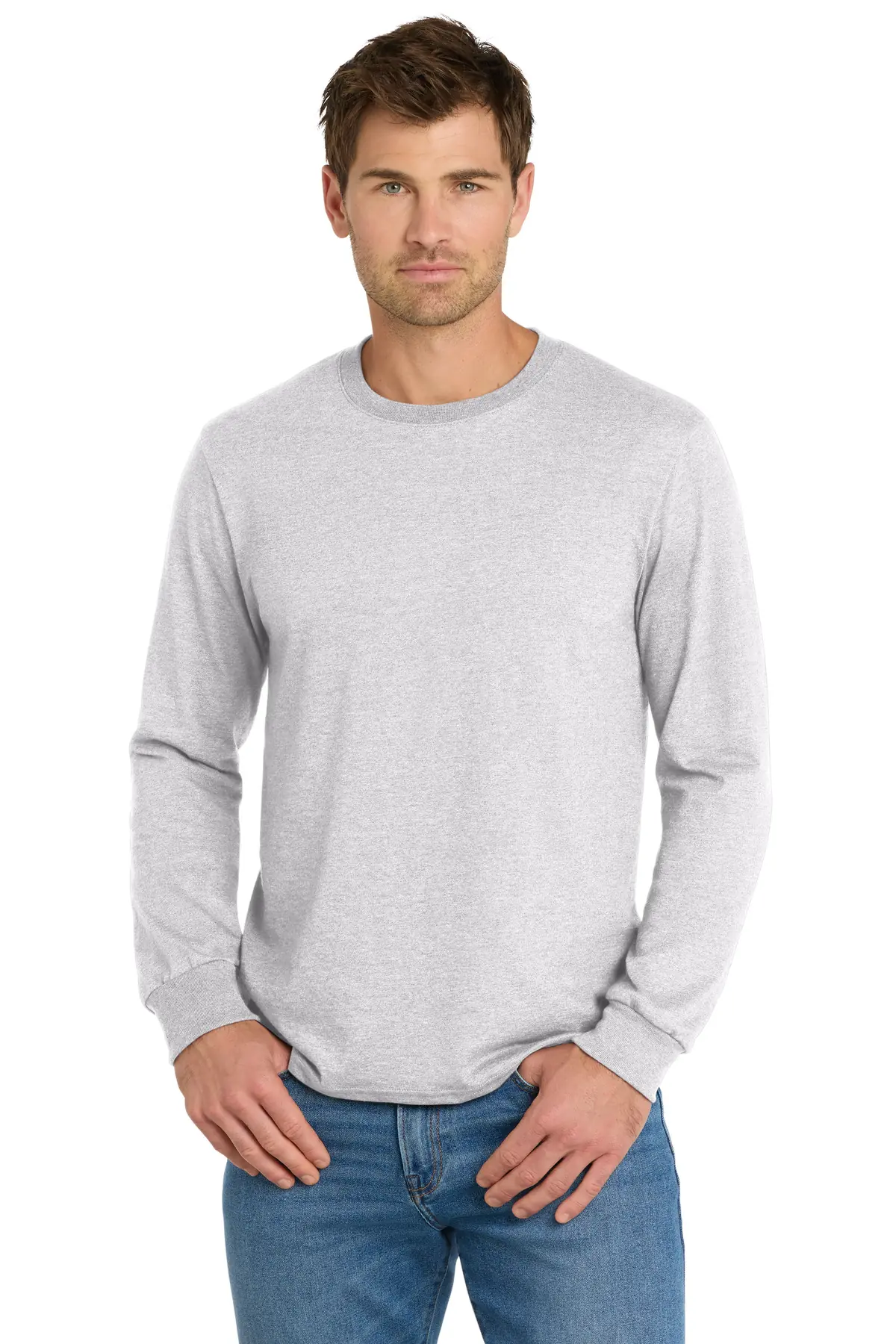 Volunteer Knitwear Chore Long Sleeve Tee in Athletic Heather