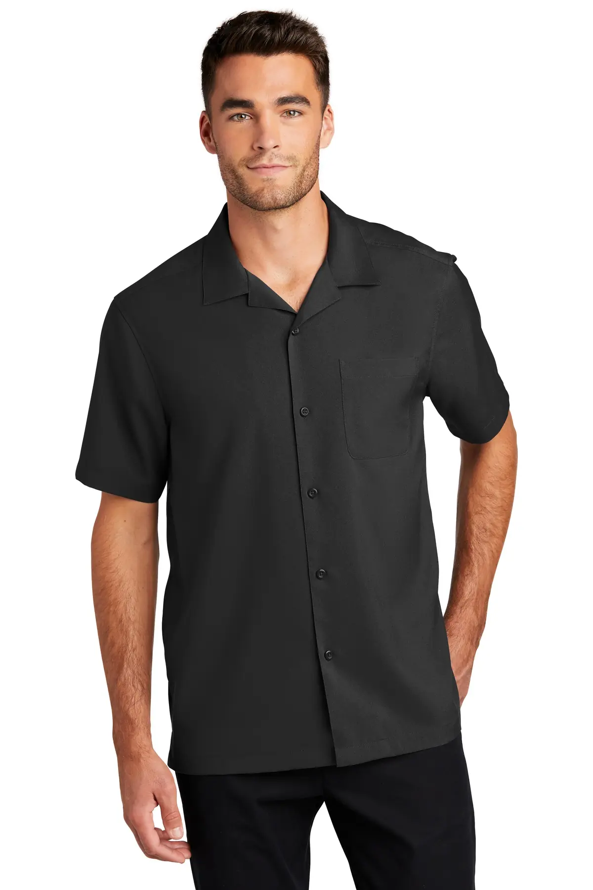 Port Authority Short Sleeve Performance Staff Shirt in Black