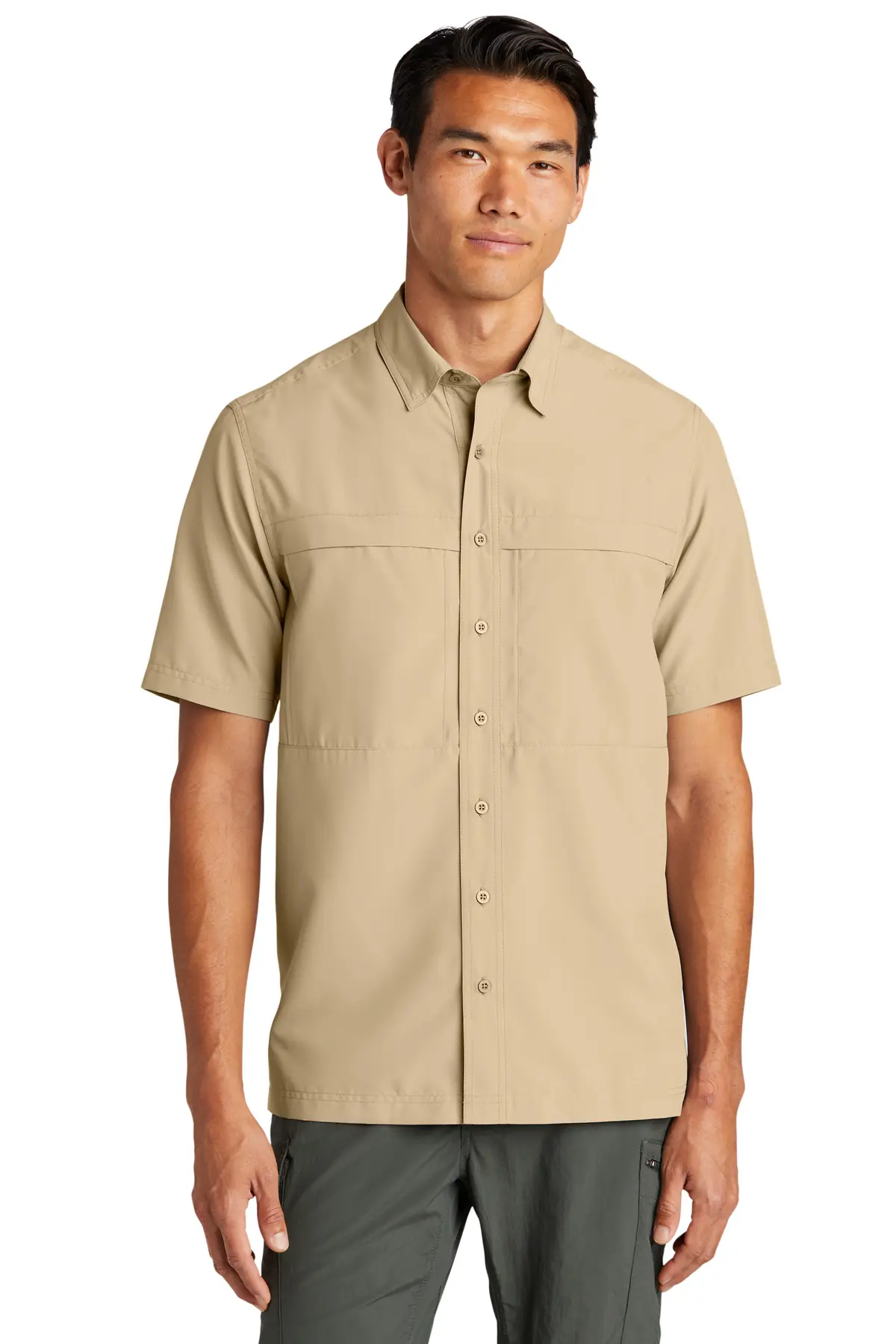 Port Authority Short Sleeve UV Daybreak Shirt in Oat