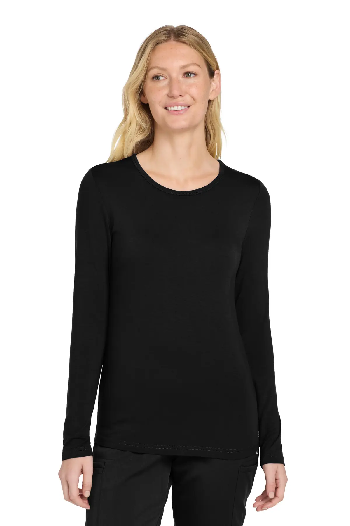 Wink Women's Long Sleeve Layer Tee in Black