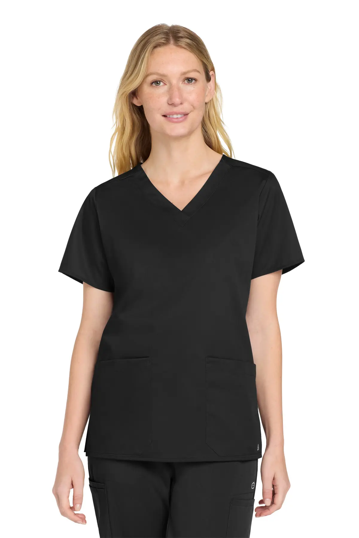 Wink Women's WorkFlex V-Neck Top in Black