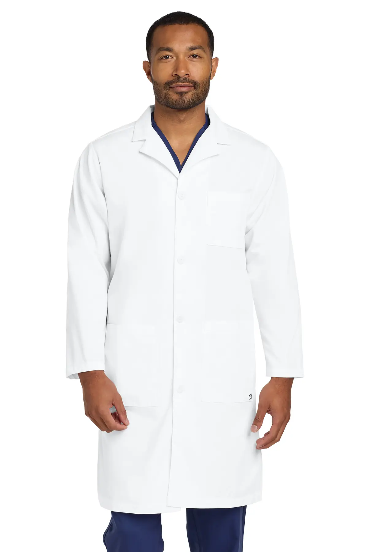 Wink Men's Long Lab Coat in White