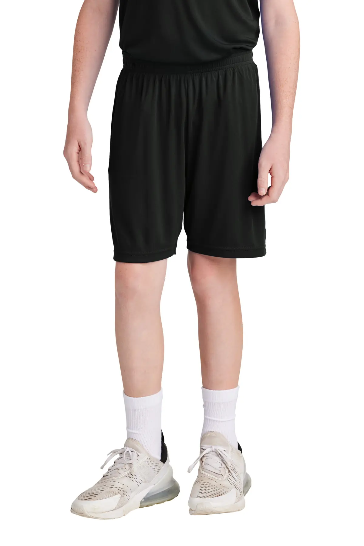 Sport-Tek Youth Competitor United 5 Short in Black/ White