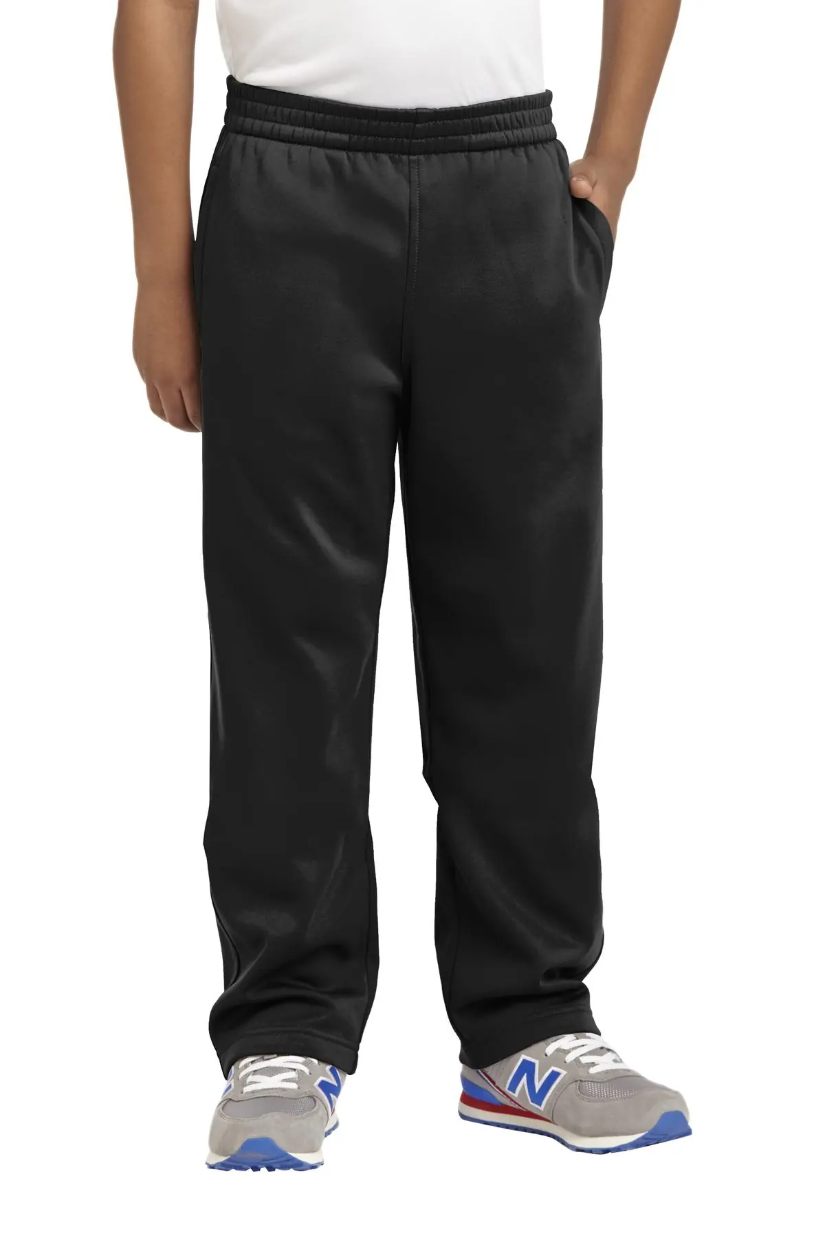 Sport-Tek Youth Sport-Wick Fleece Pant. in Black
