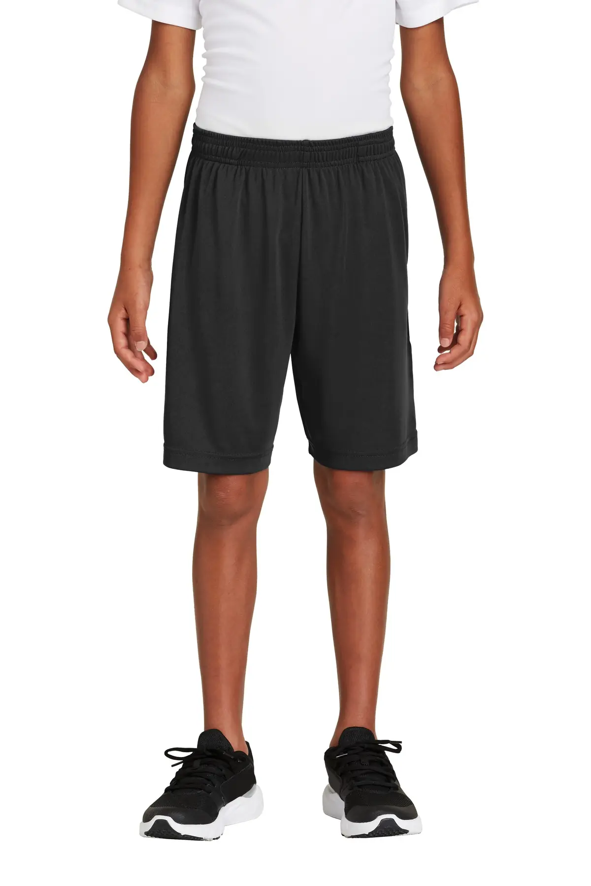 Sport-Tek Youth PosiCharge Competitor Pocketed Short. in Black