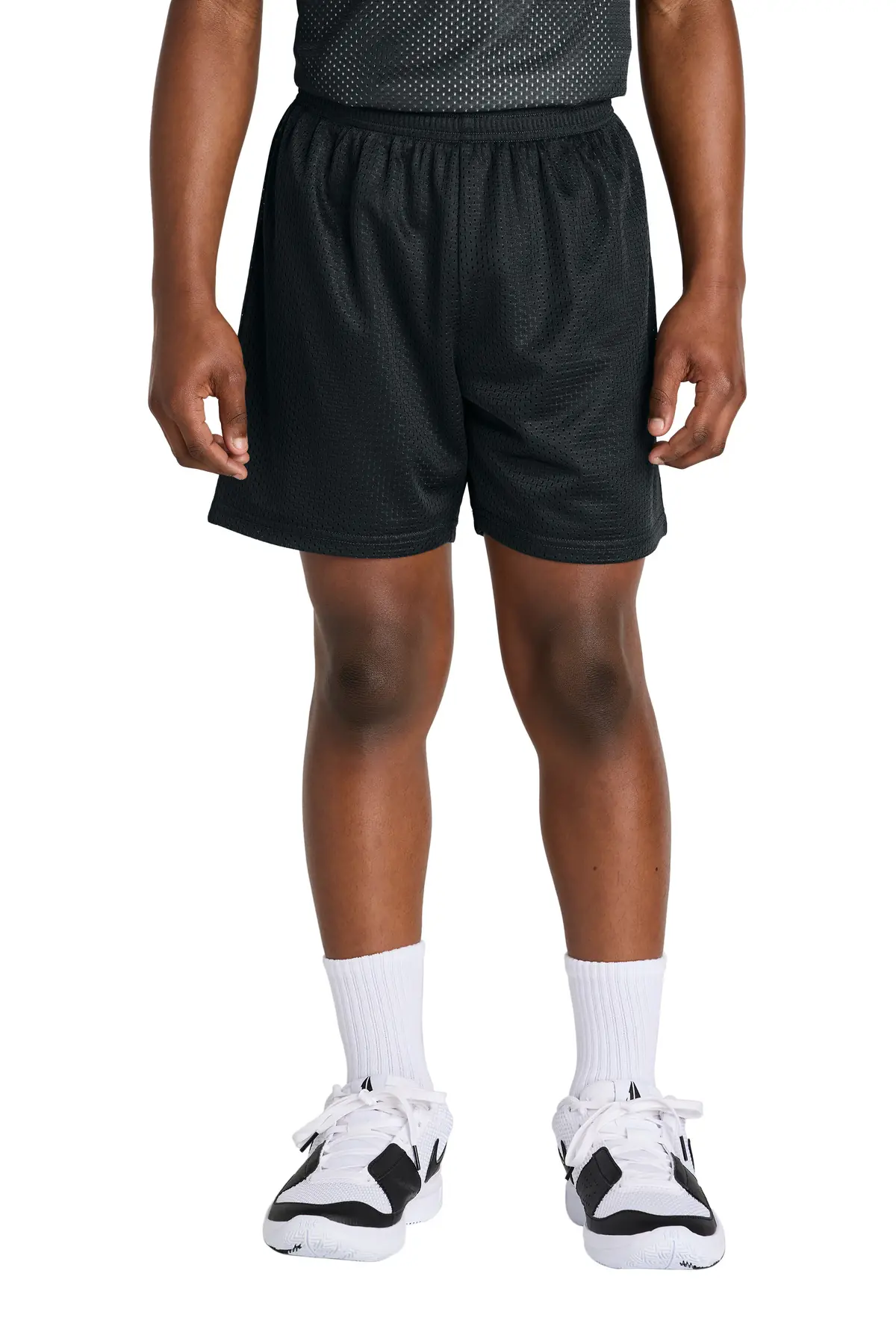 Sport-Tek Youth PosiCharge Mesh 5 Short in Black