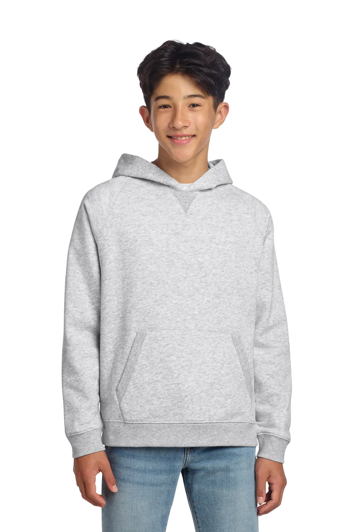 Sport-Tek Youth Drive Fleece Pullover Hoodie in Athletic Heather